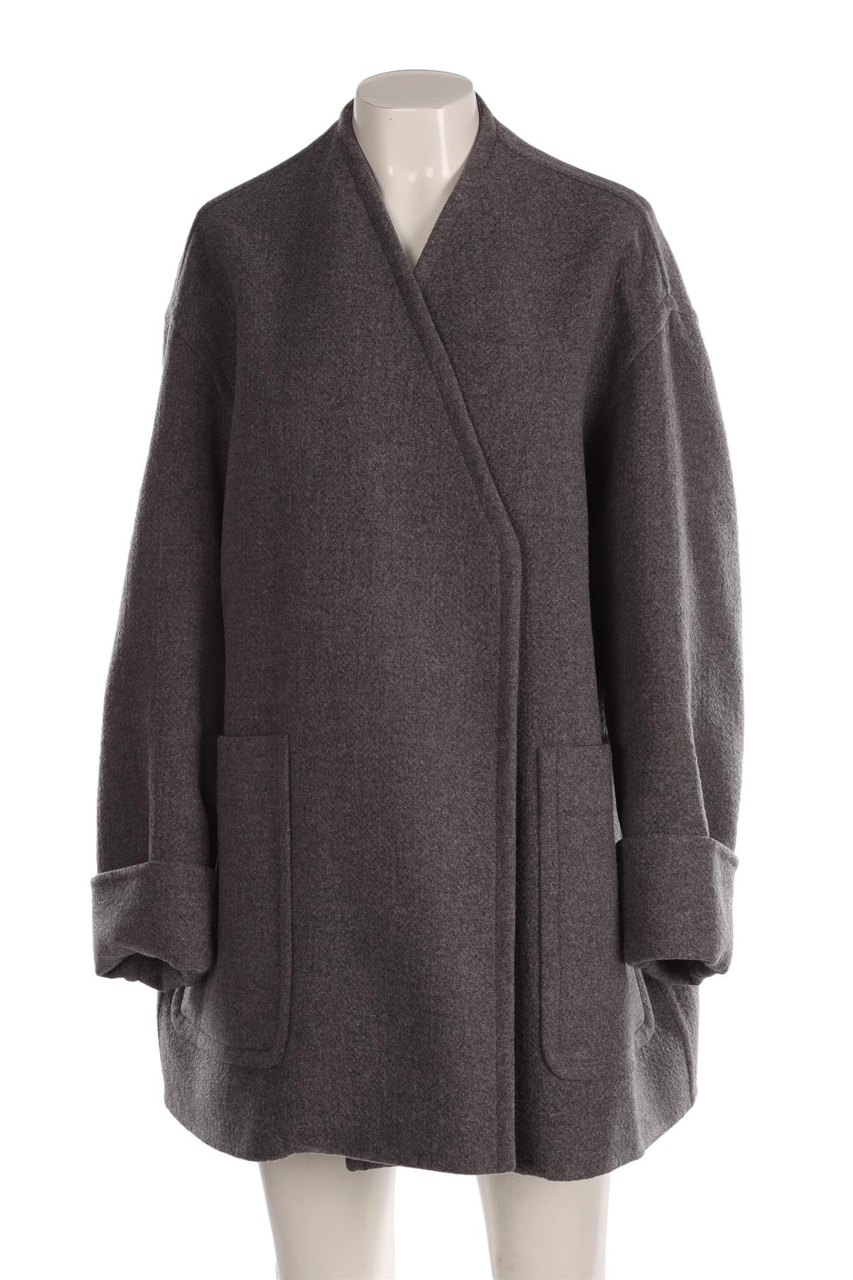BOTTEGA VENETA GREY CASHMERE COAT IT 38 UK 6 - Image 2