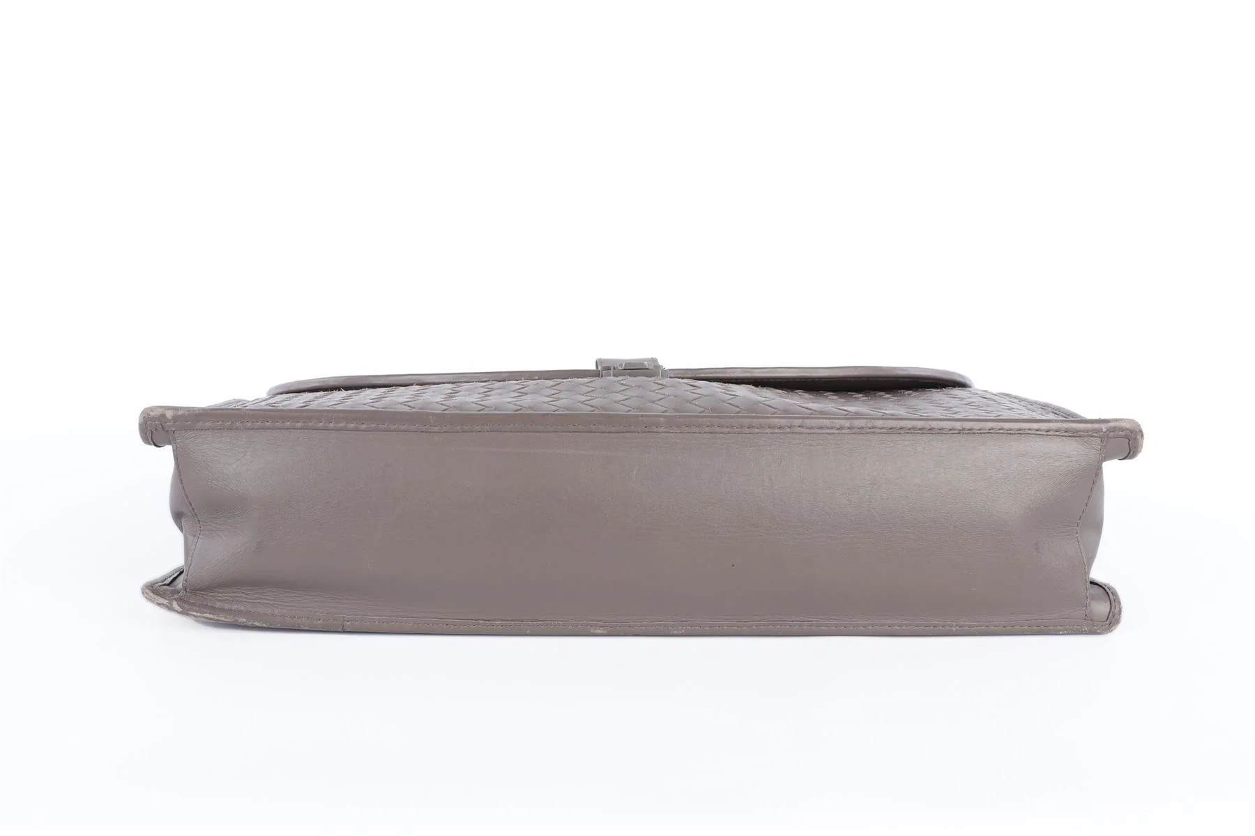 BOTTEGA VENETA GREY INTRECCIATO LEATHER BRIEFCASE - Image 7