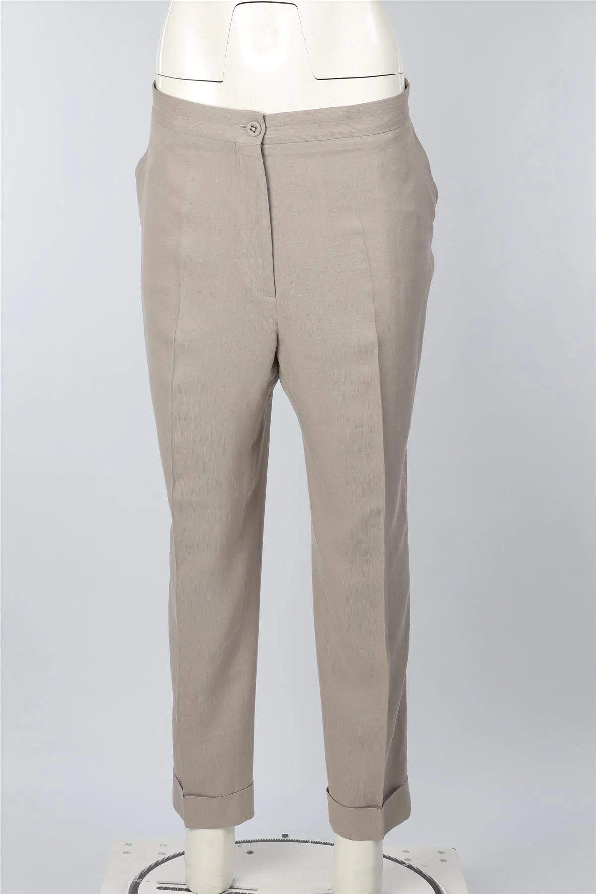 BOTTEGA VENETA GREY SILK TAPERED PANTS IT 46 UK 14 - Image 2