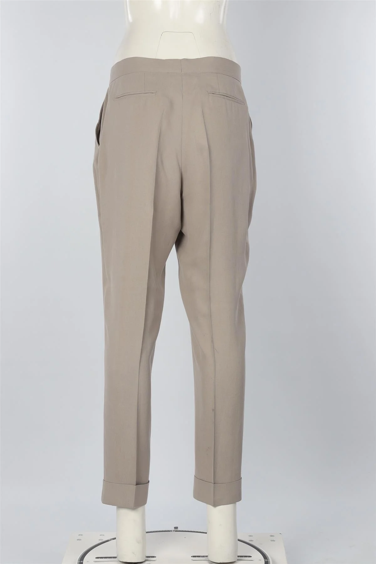 BOTTEGA VENETA GREY SILK TAPERED PANTS IT 46 UK 14 - Image 4