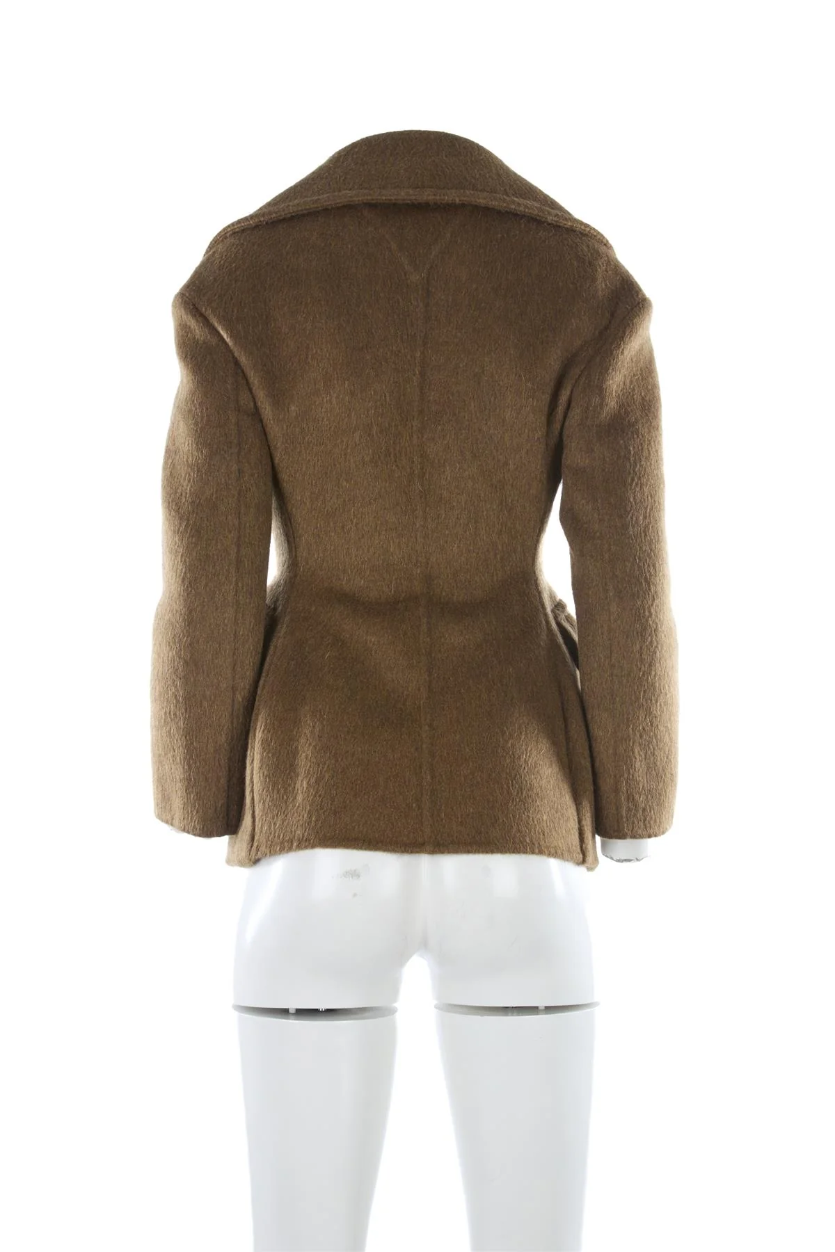 BOTTEGA VENETA KHAKI WOOL JACKET IT 34 UK 2 - Image 4