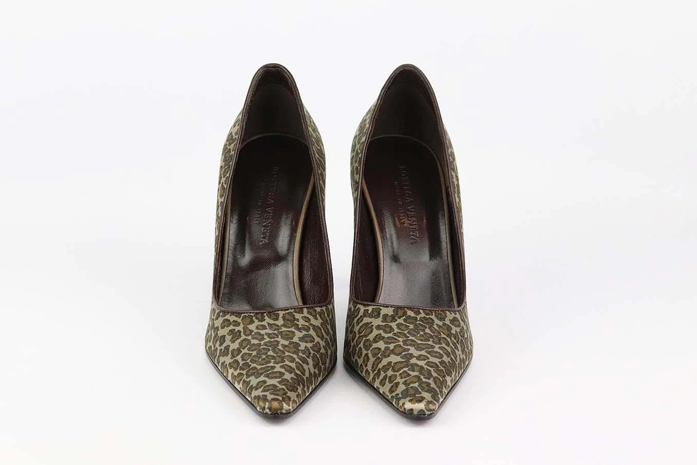 BOTTEGA VENETA LEOPARD PRINT SATIN PUMPS EU 37.5 UK 4.5 US 7.5 - Image 3