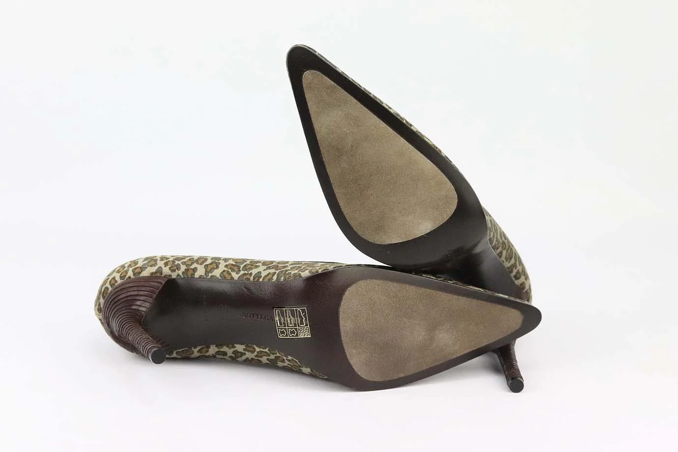BOTTEGA VENETA LEOPARD PRINT SATIN PUMPS EU 37.5 UK 4.5 US 7.5 - Image 5