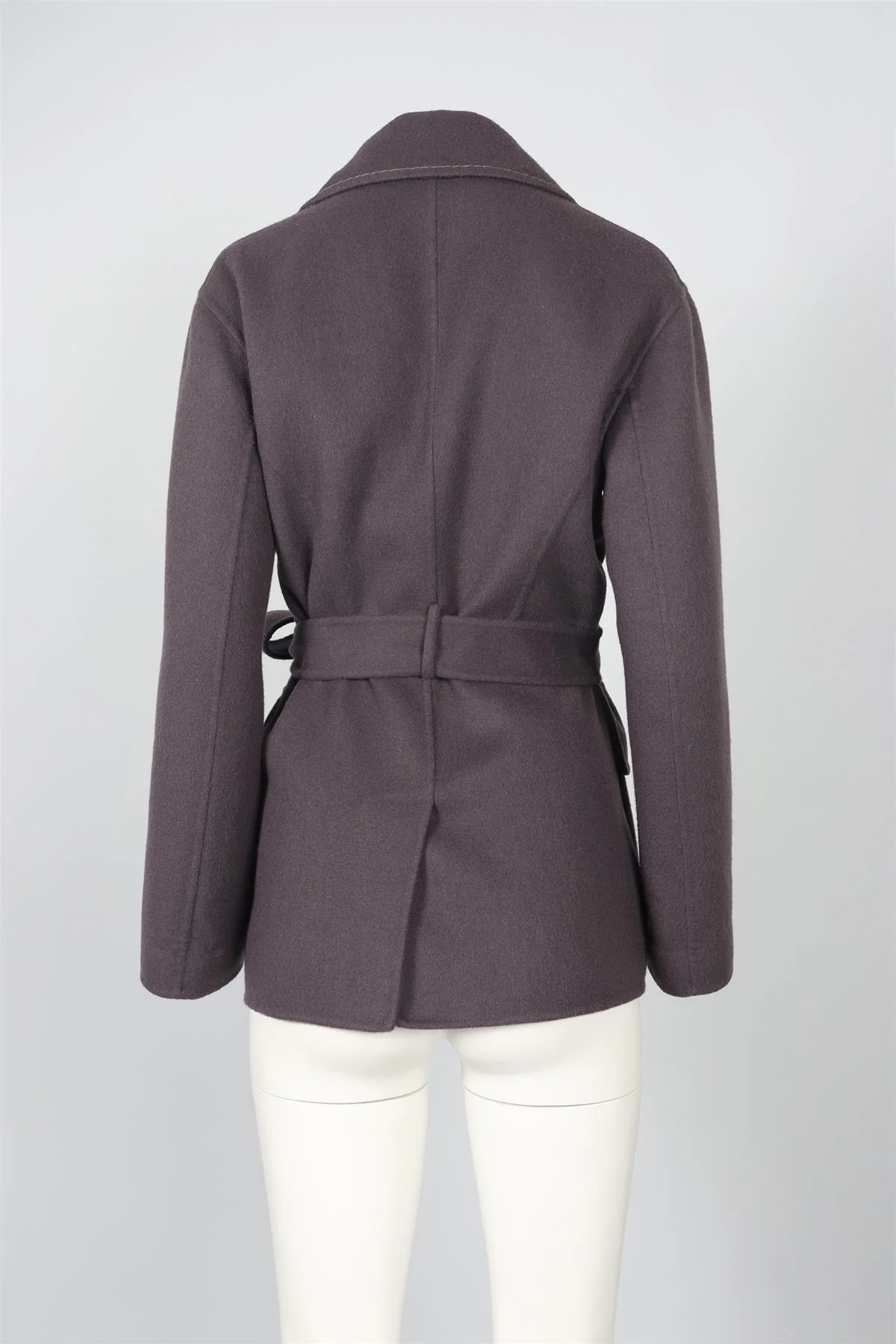 BOTTEGA VENETA MAUVE BELTED CASHMERE JACKET IT 38 UK 6 - Image 4