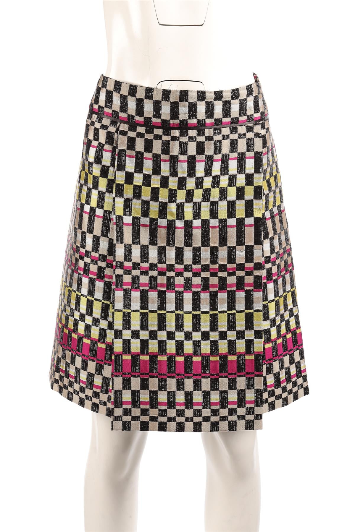 BOTTEGA VENETA MULTI SILK SKIRT IT 46 UK 14 - Image 2