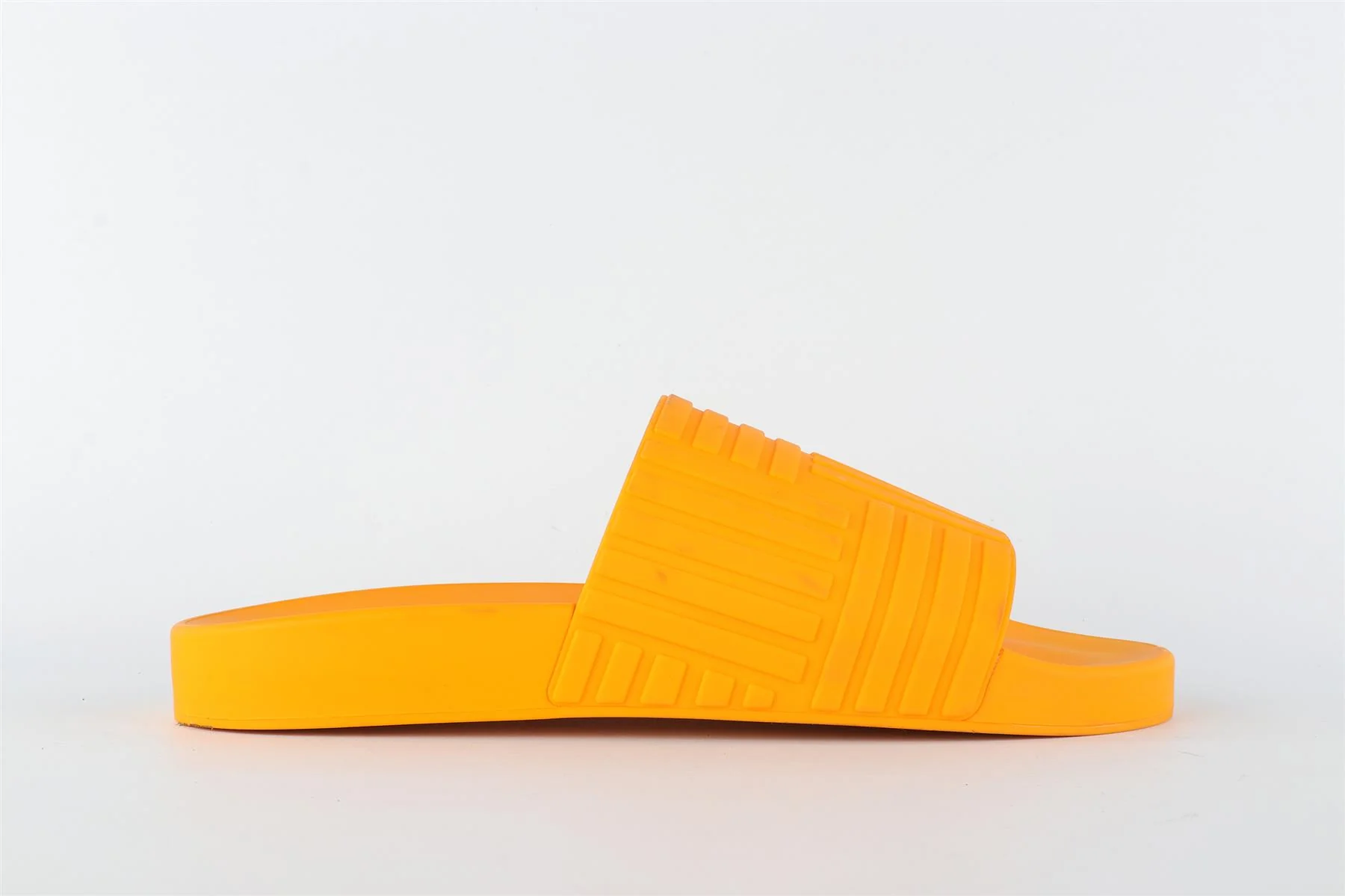 BOTTEGA VENETA ORANGE MEN'S RUBBER SLIDES EU 42 UK 8 US 9 - Image 2
