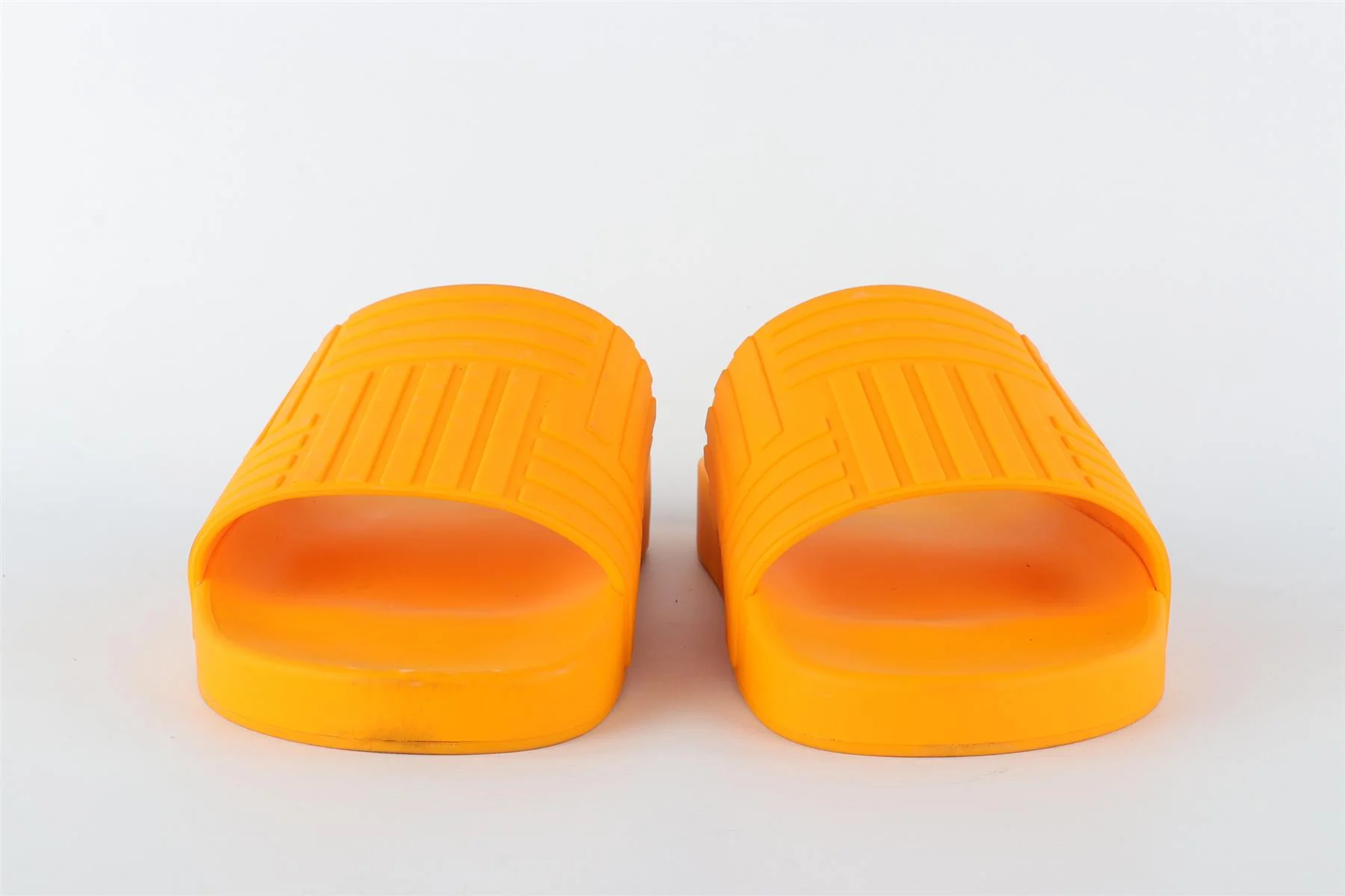 BOTTEGA VENETA ORANGE MEN'S RUBBER SLIDES EU 42 UK 8 US 9 - Image 3