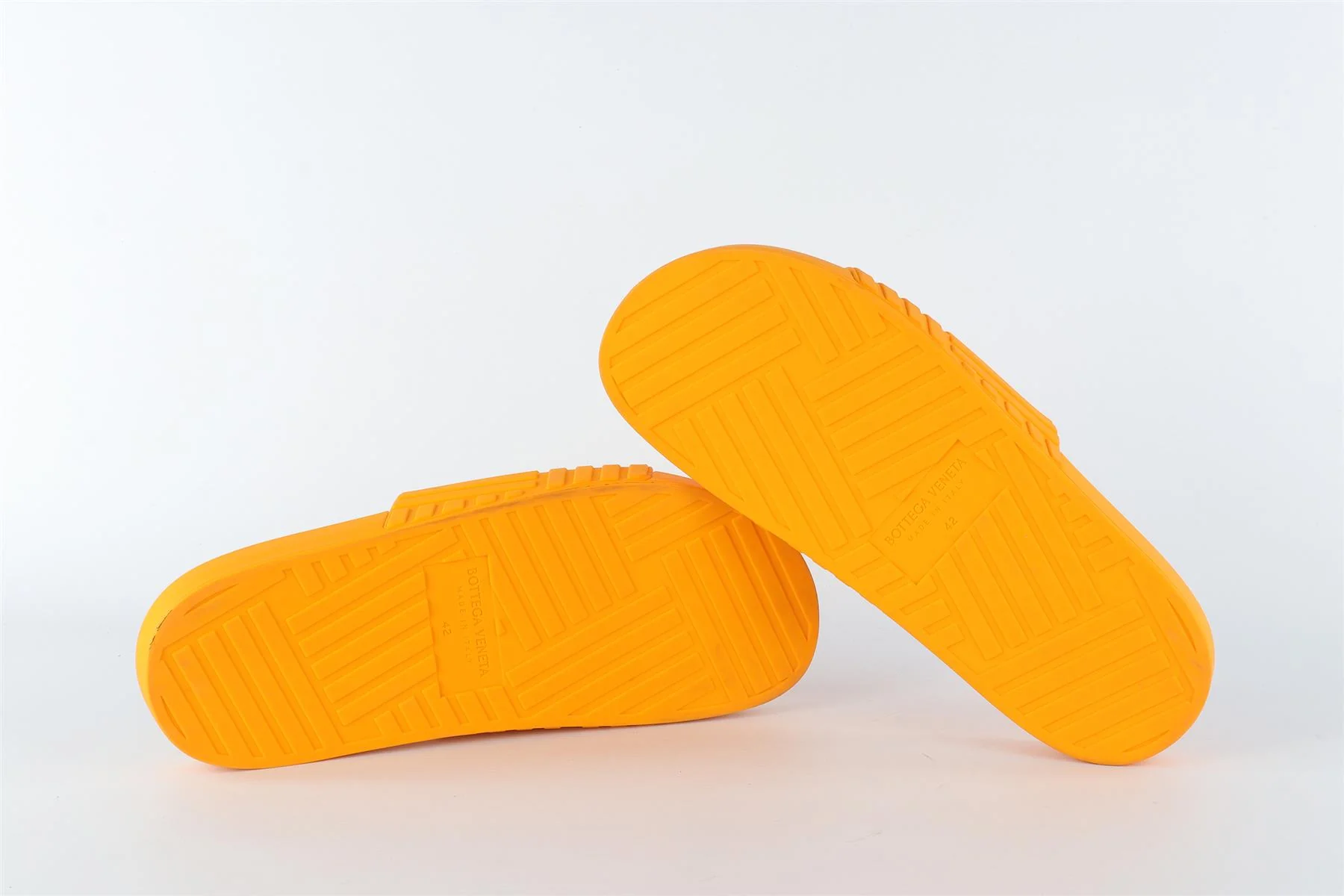 BOTTEGA VENETA ORANGE MEN'S RUBBER SLIDES EU 42 UK 8 US 9 - Image 6