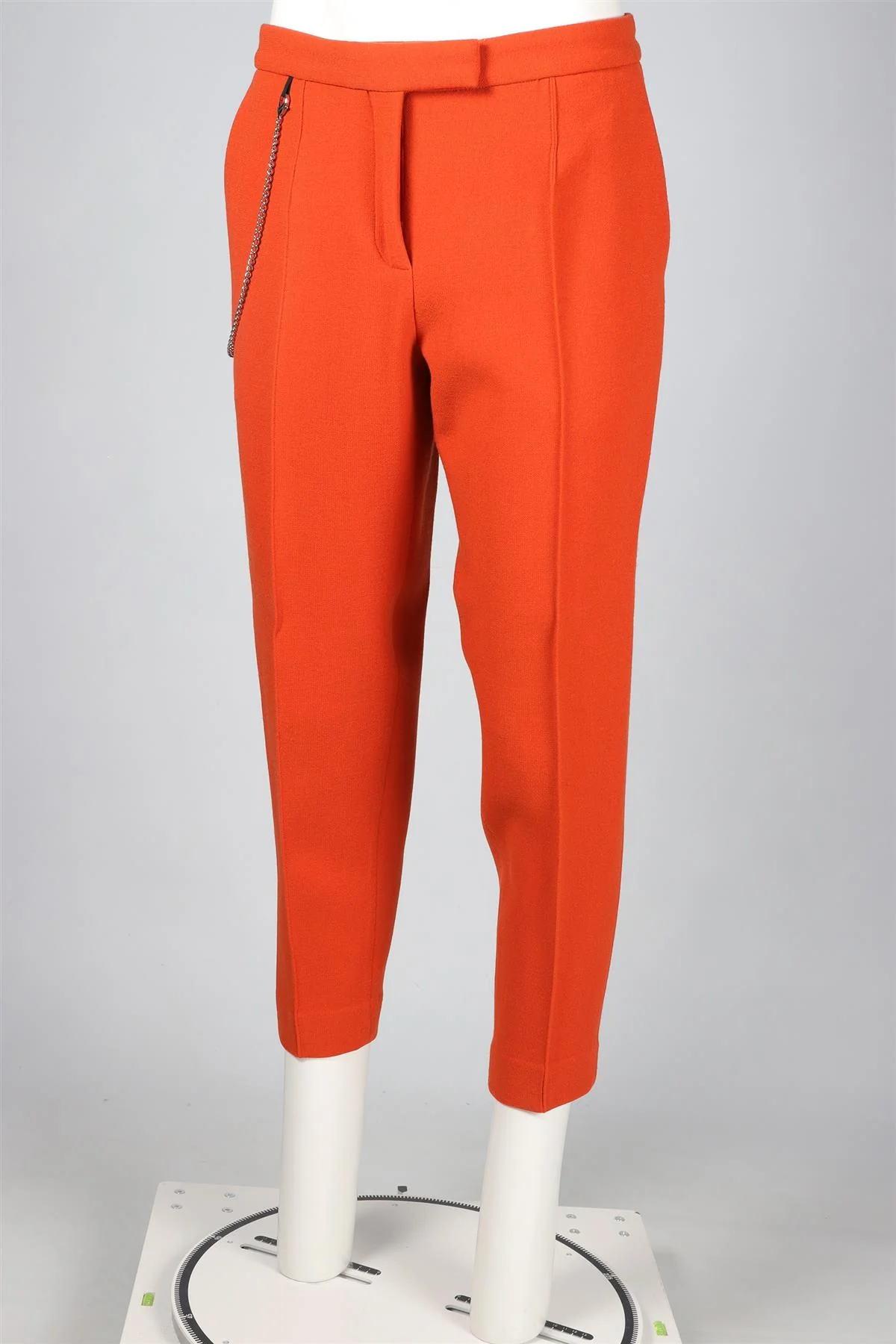 BOTTEGA VENETA ORANGE WOOL TAPERED PANTS IT 44 UK 12 - Image 3
