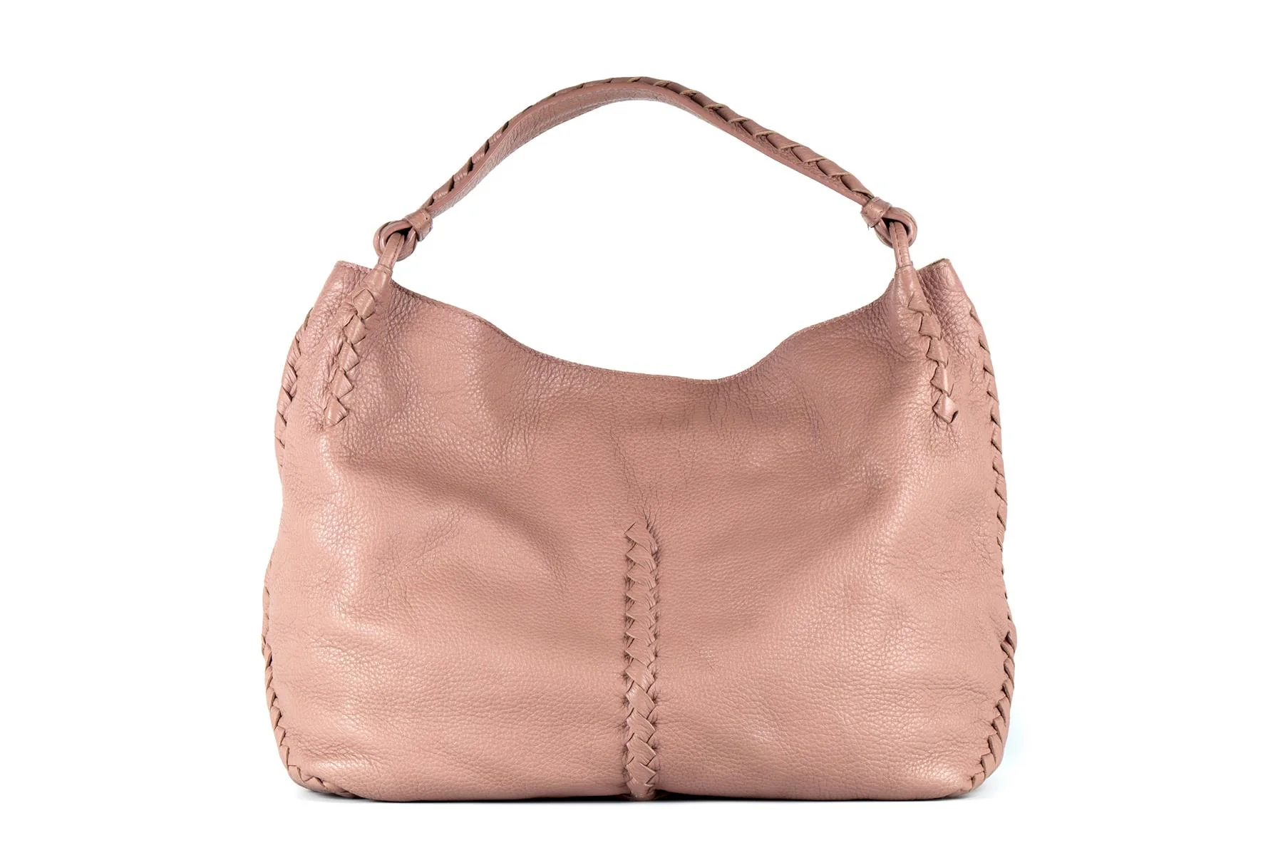 BOTTEGA VENETA PINK CERVO LEATHER SHOULDER BAG - Image 2