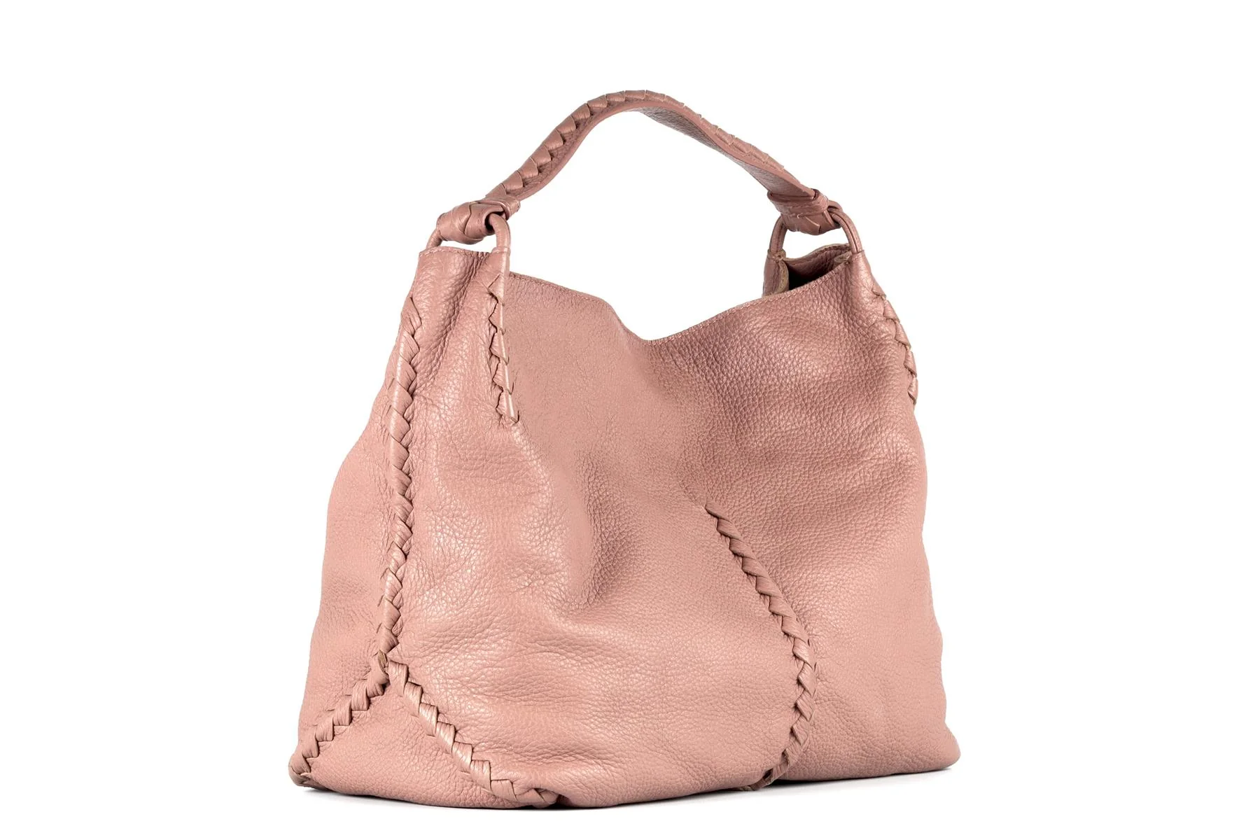 BOTTEGA VENETA PINK CERVO LEATHER SHOULDER BAG - Image 3