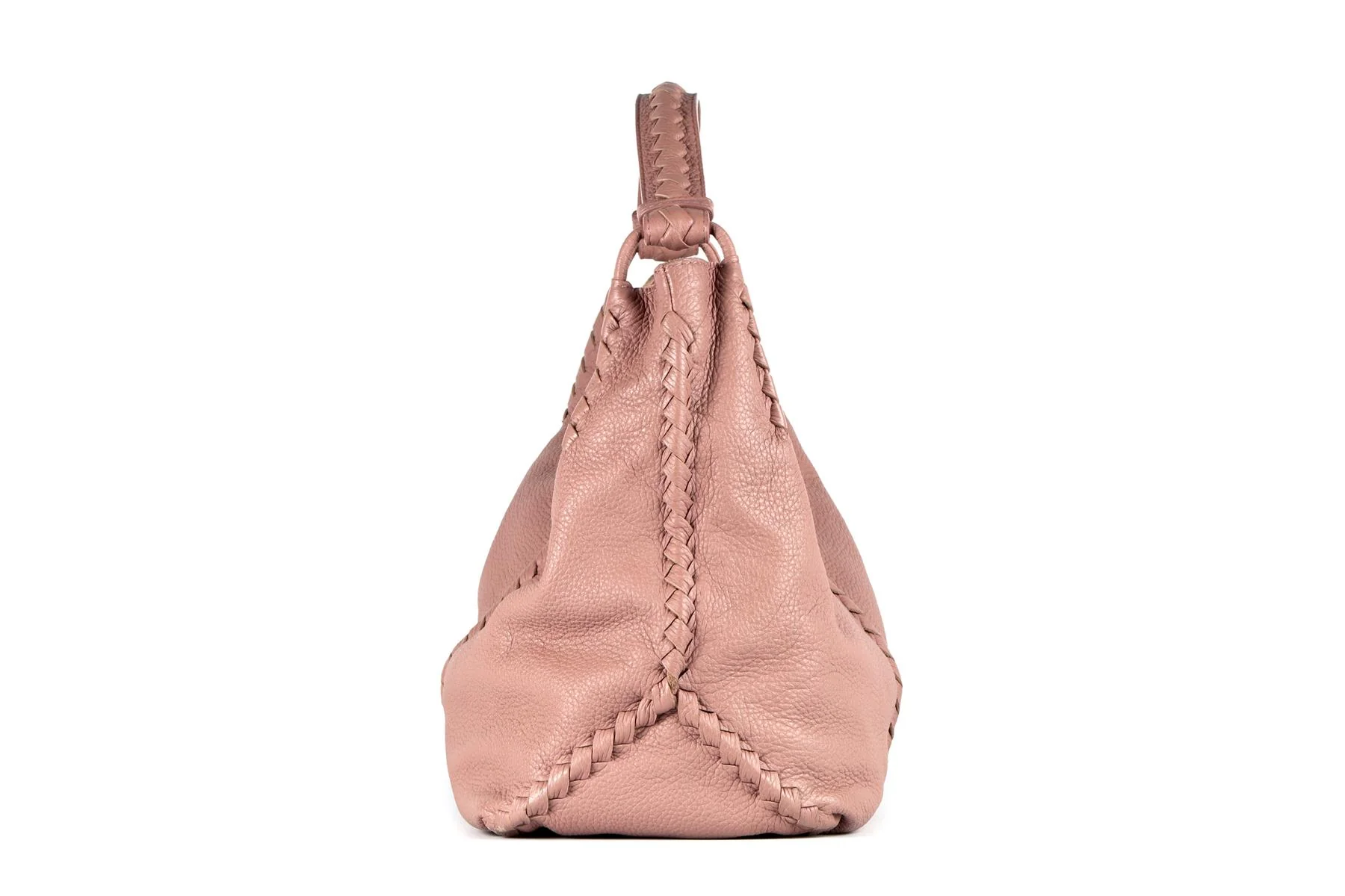 BOTTEGA VENETA PINK CERVO LEATHER SHOULDER BAG - Image 4