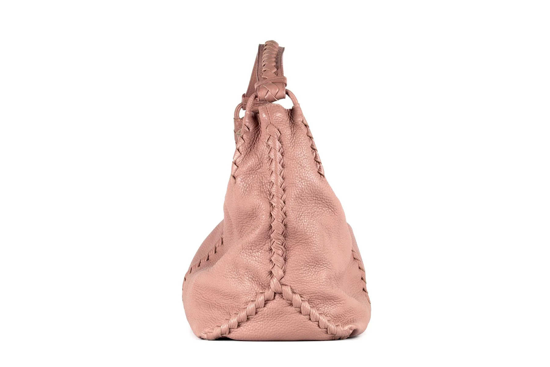 BOTTEGA VENETA PINK CERVO LEATHER SHOULDER BAG - Image 5