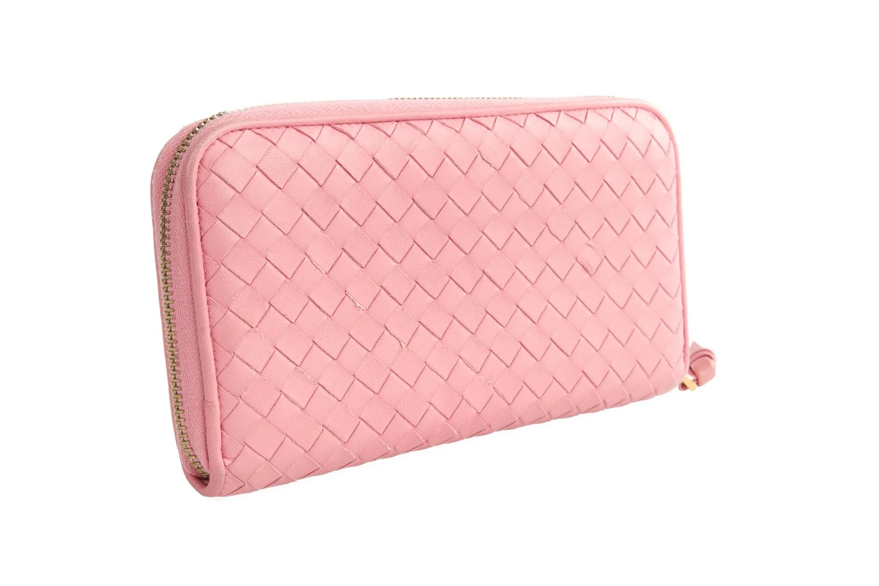 BOTTEGA VENETA PINK INTRECCIATO LEATHER WALLET - Image 2