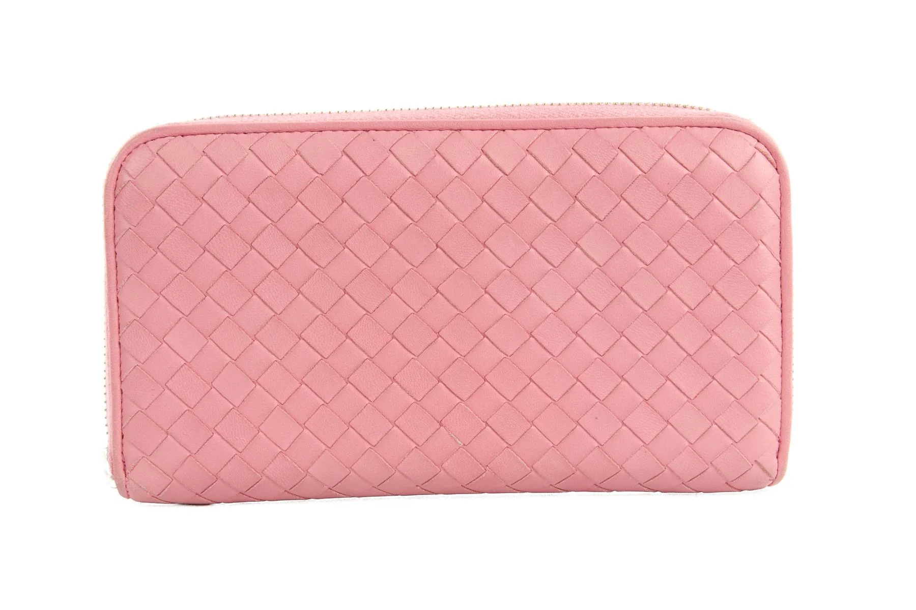 BOTTEGA VENETA PINK INTRECCIATO LEATHER WALLET - Image 5