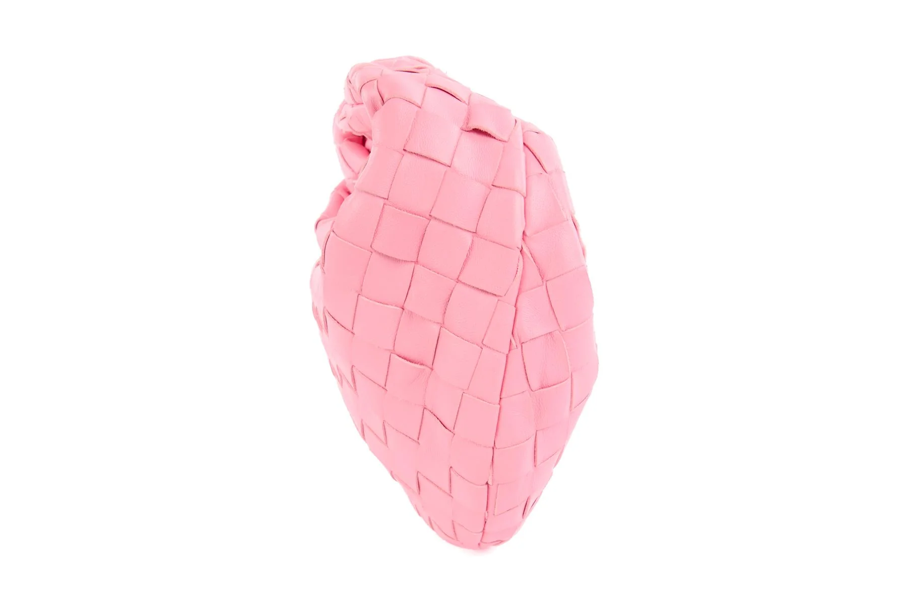 BOTTEGA VENETA PINK JODIE MINI INTRECCIATO LEATHER TOTE BAG - Image 5