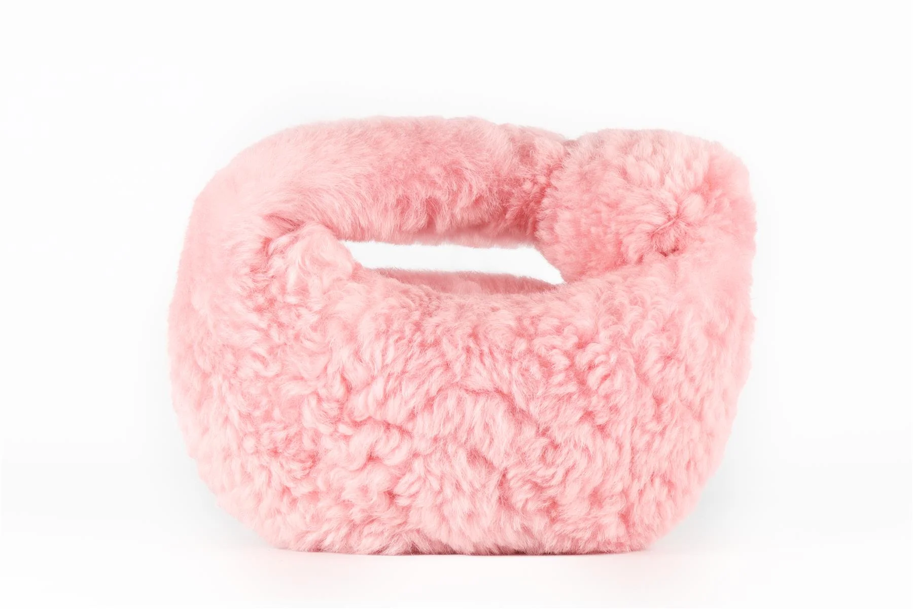 BOTTEGA VENETA PINK JODIE MINI SHEARLING CLUTCH - Image 2