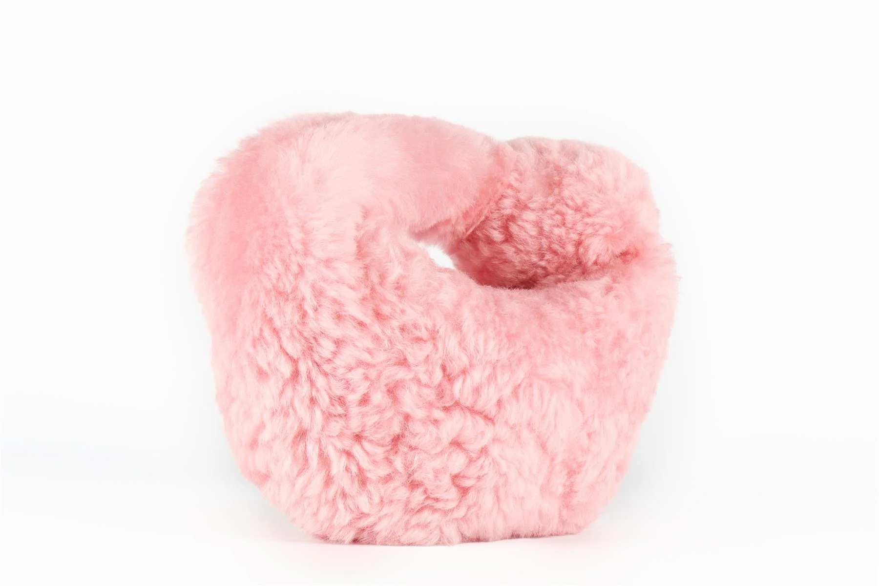 BOTTEGA VENETA PINK JODIE MINI SHEARLING CLUTCH - Image 3