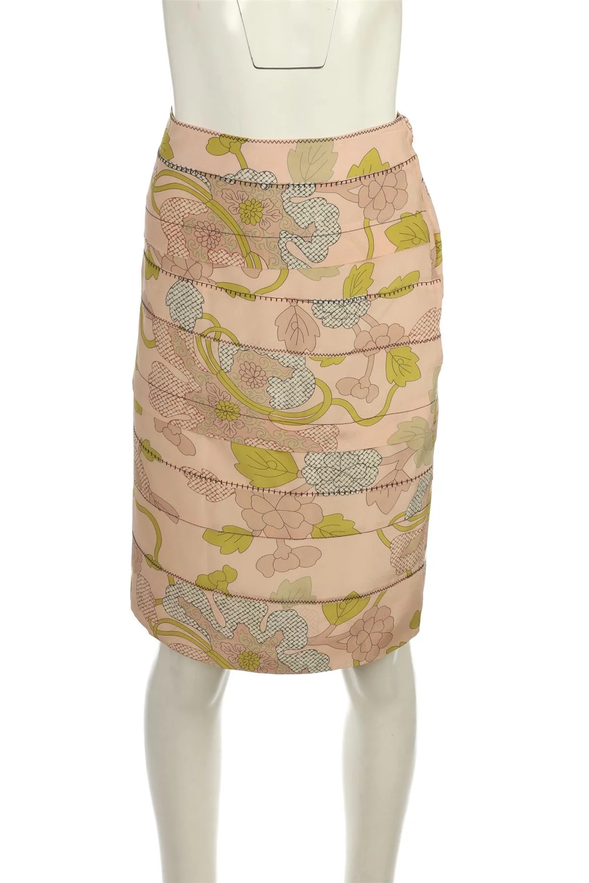BOTTEGA VENETA PINK SILK MINI SKIRT IT 46 UK 14 - Image 2