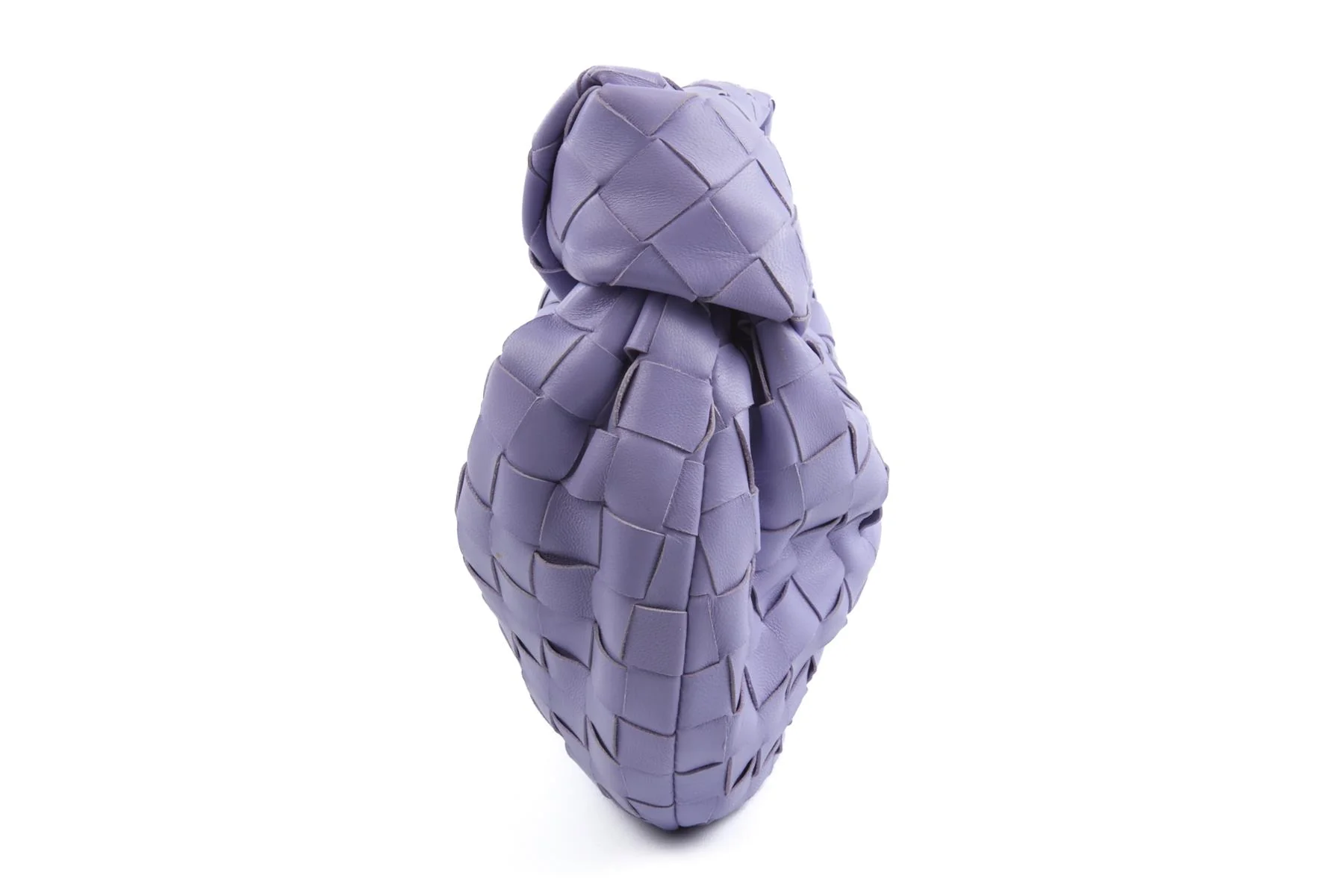 BOTTEGA VENETA PURPLE JODIE MINI INTRECCIATO LEATHER TOTE BAG - Image 5