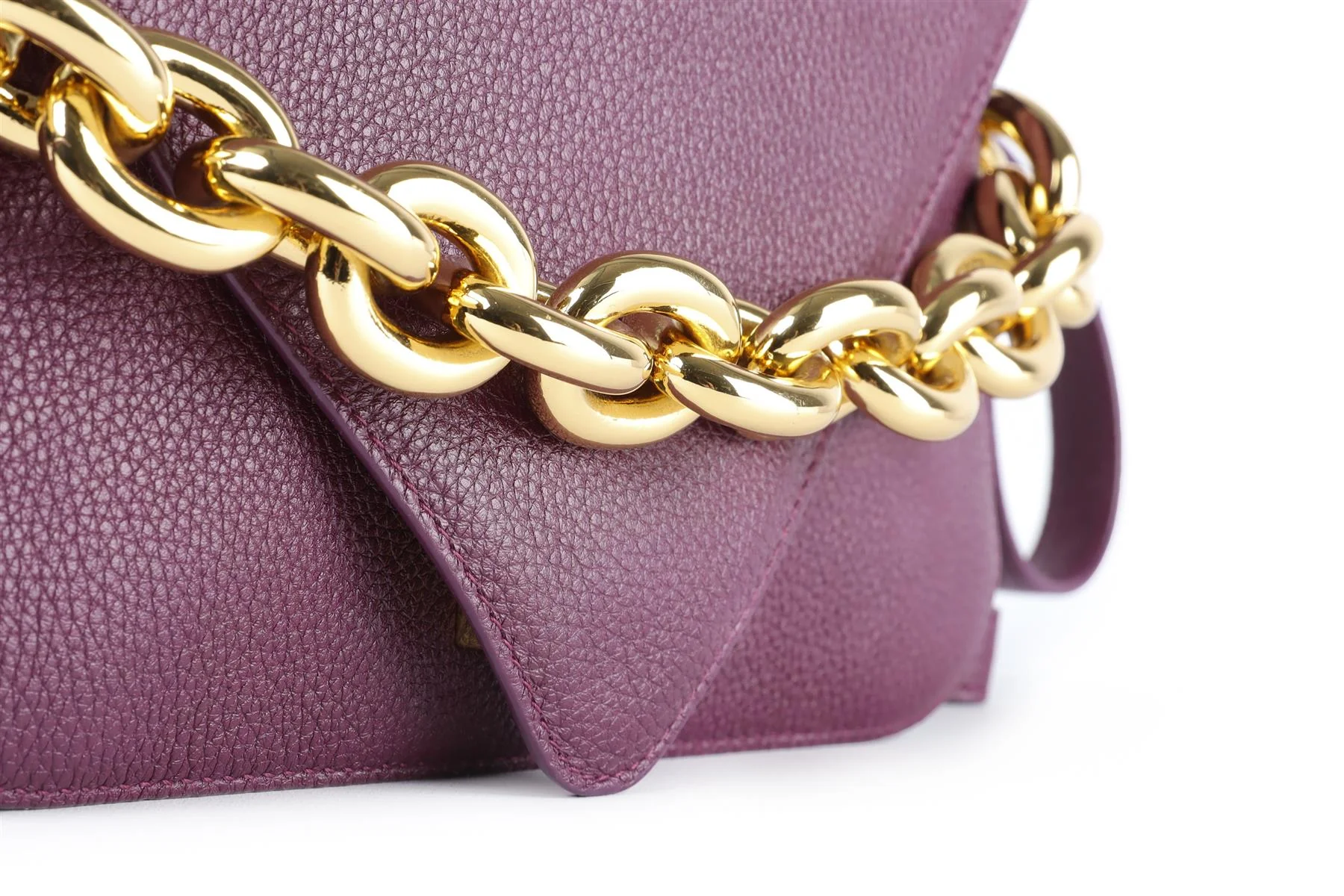 BOTTEGA VENETA PURPLE MOUNT SMALL LEATHER SHOULDER BAG - Image 10