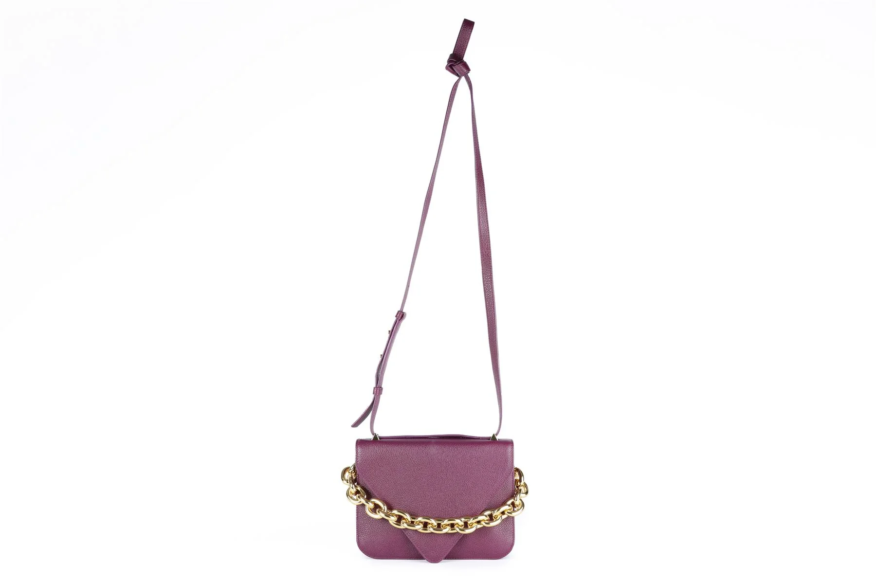 BOTTEGA VENETA PURPLE MOUNT SMALL LEATHER SHOULDER BAG - Image 3