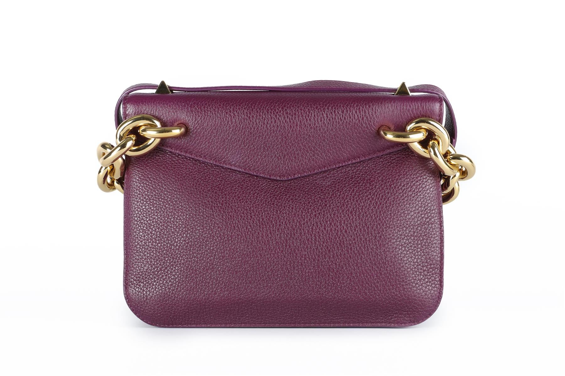 BOTTEGA VENETA PURPLE MOUNT SMALL LEATHER SHOULDER BAG - Image 7