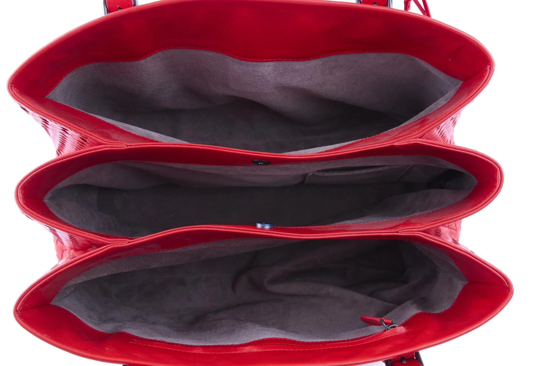 BOTTEGA VENETA RED ROMA LARGE INTRECCIATO LEATHER TOTE BAG - Image 8