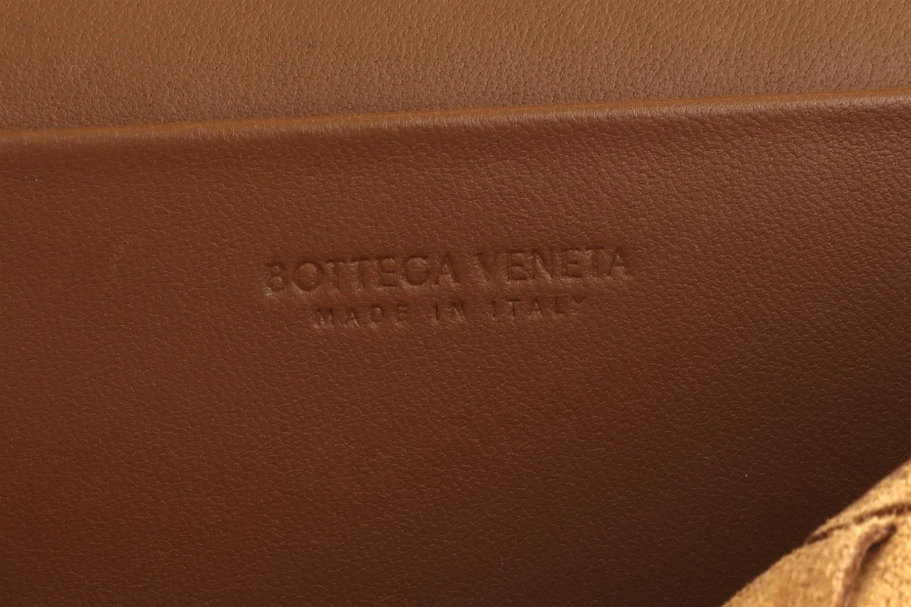 BOTTEGA VENETA TAN BANG BANG VANITY MINI INTRECCIATO SUEDE TOTE BAG - Image 9
