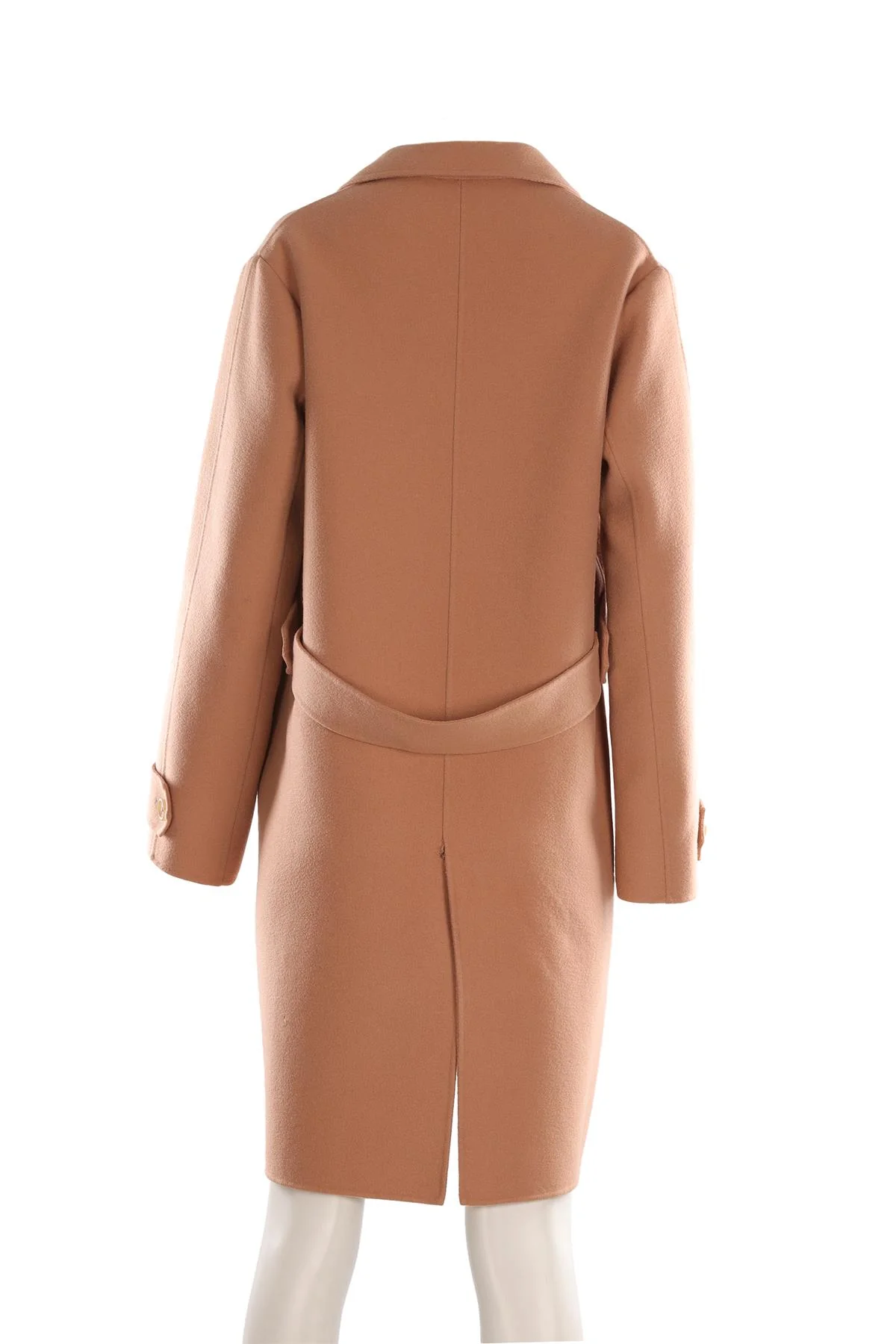 BOTTEGA VENETA TAN CASHMERE COAT IT 44 UK 12 - Image 4