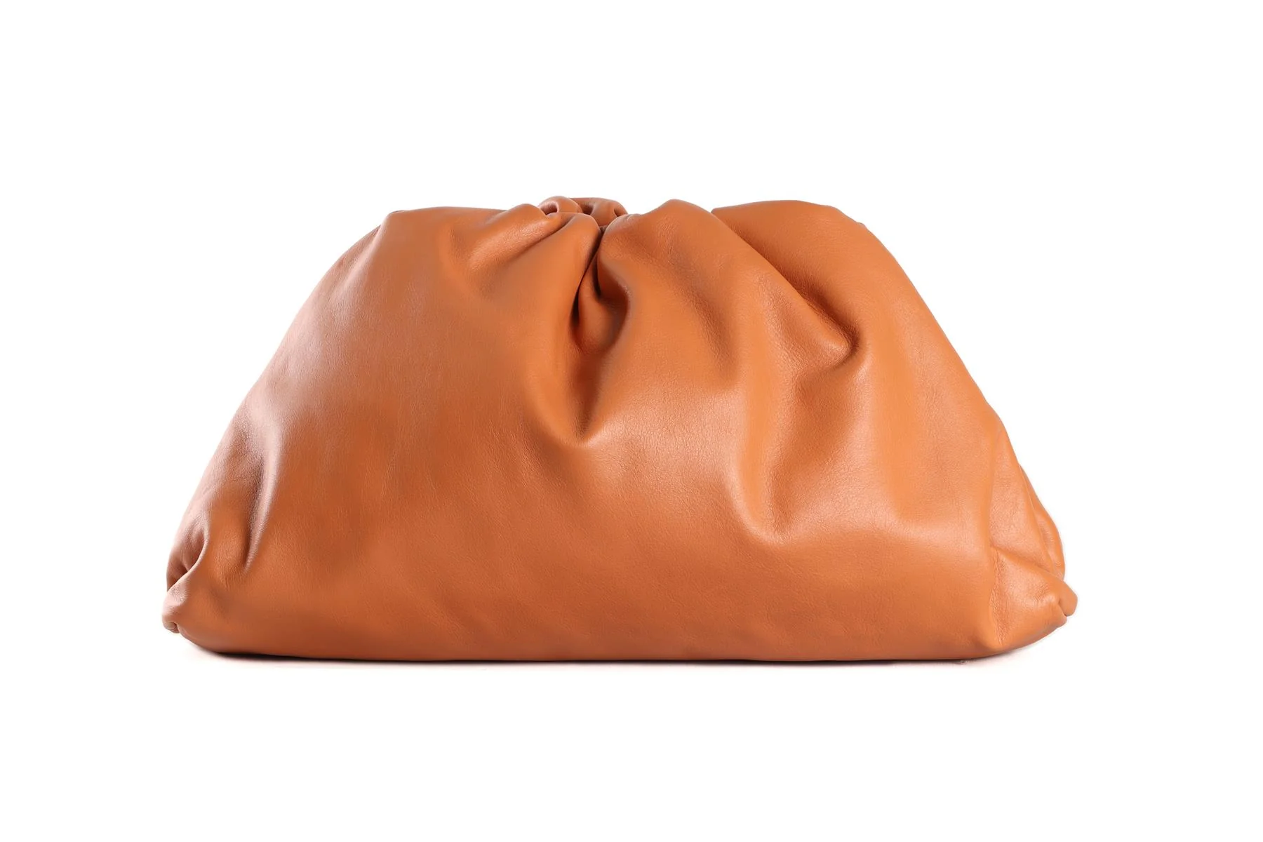 BOTTEGA VENETA TAN POUCH LARGE LEATHER CLUTCH - Image 2