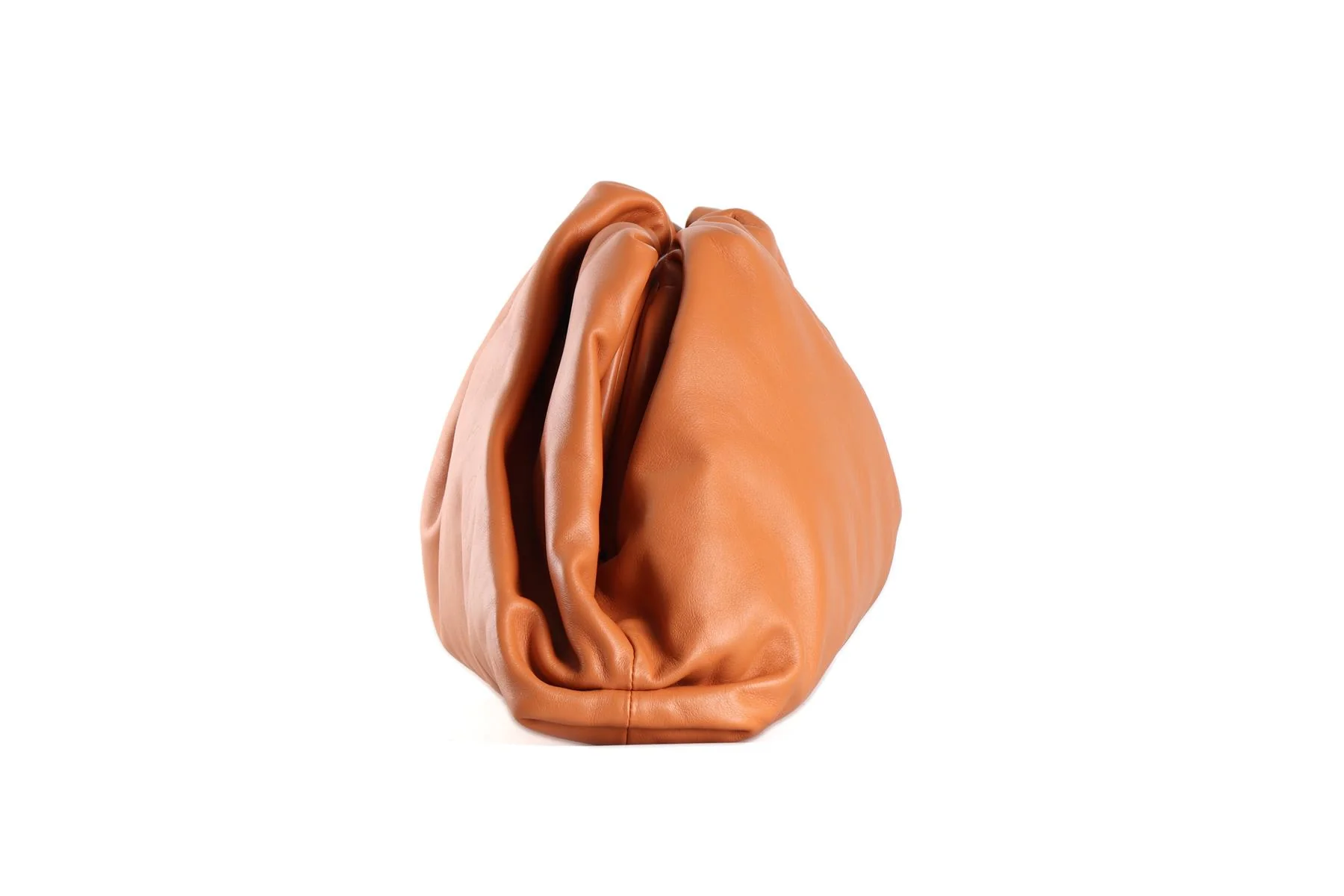 BOTTEGA VENETA TAN POUCH LARGE LEATHER CLUTCH - Image 4