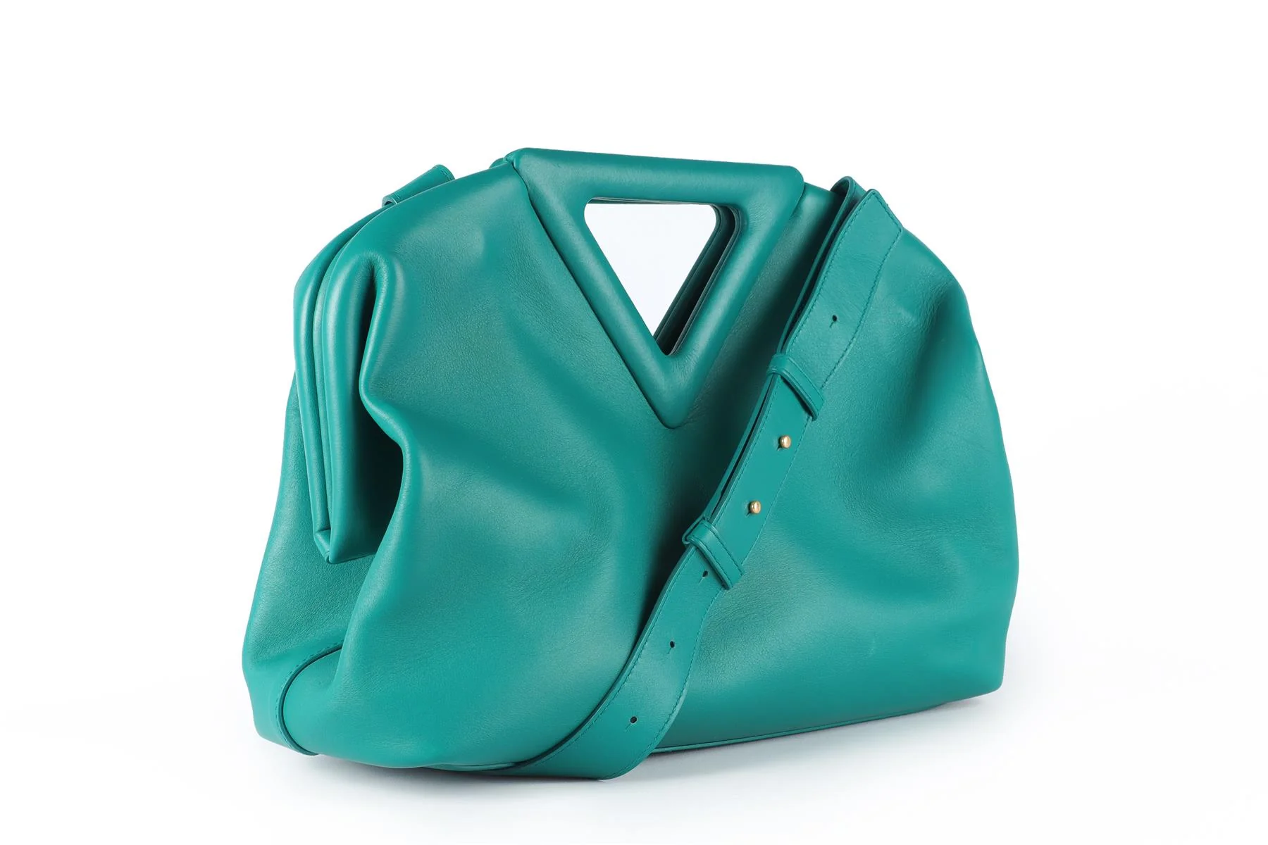 BOTTEGA VENETA TEAL POINT MEDIUM LEATHER TOTE BAG - Image 4