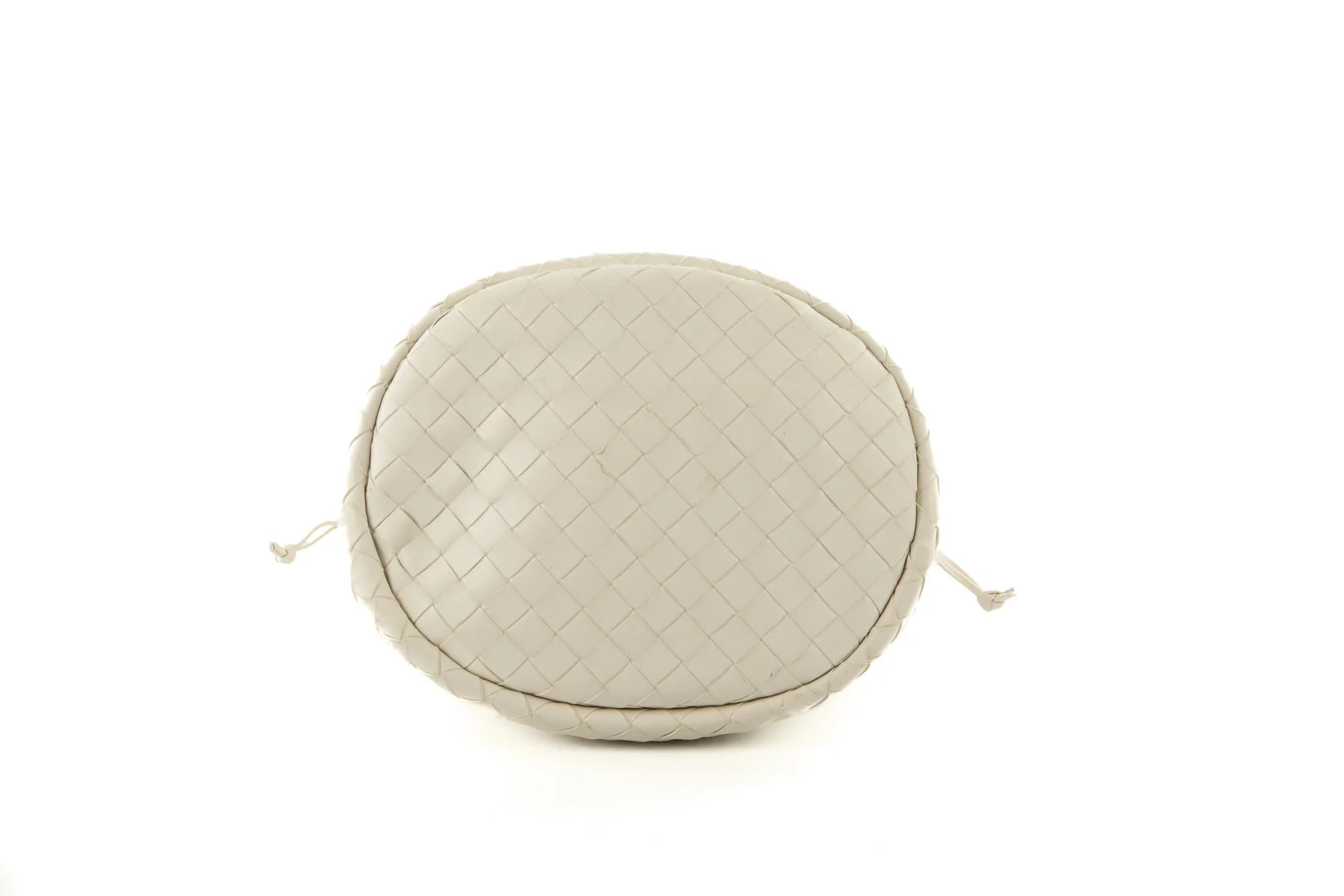 BOTTEGA VENETA WHITE CASTELLO INTRECCIATO LEATHER BUCKET BAG - Image 8