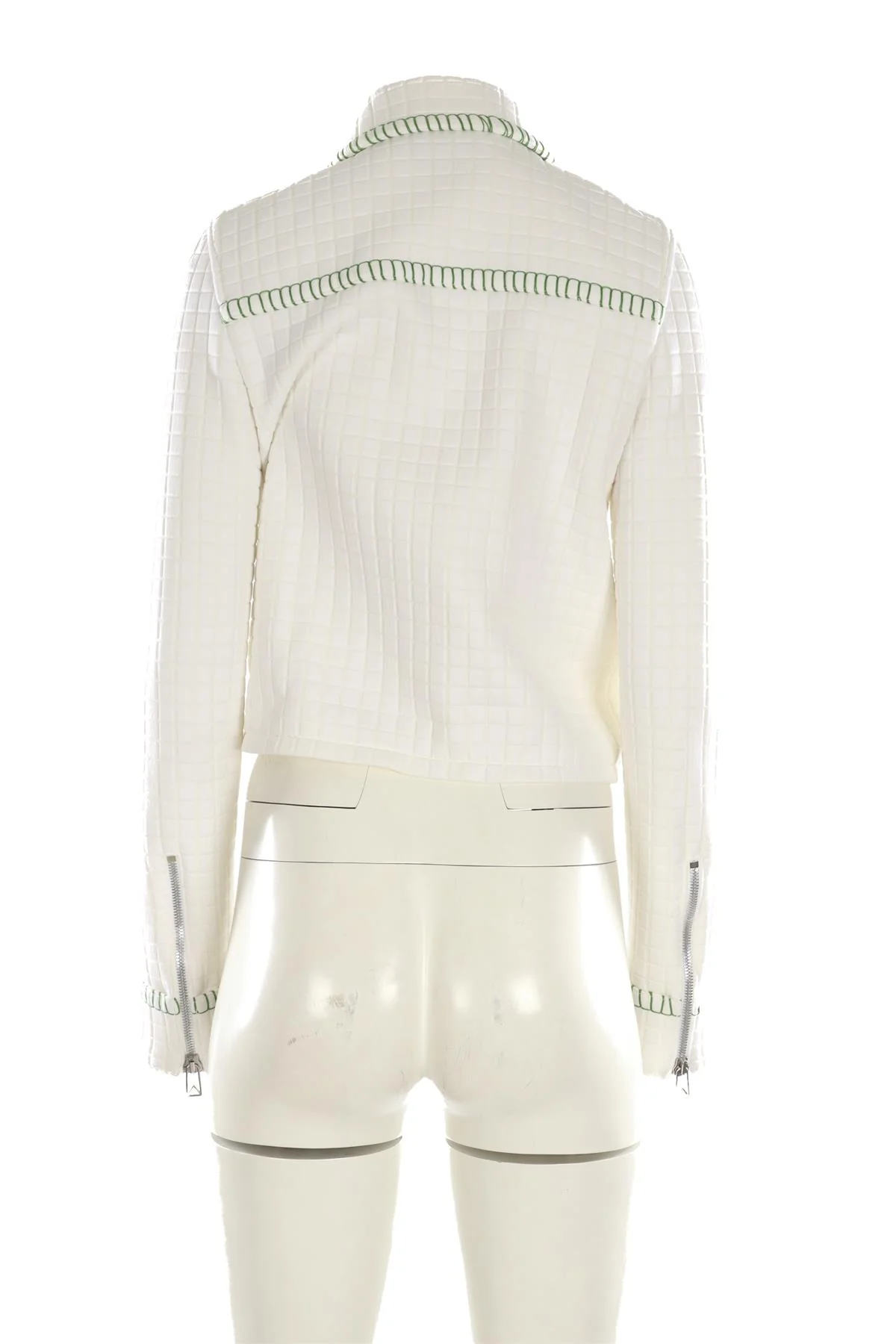 BOTTEGA VENETA WHITE COTTON JACKET IT 42 UK 10 - Image 4