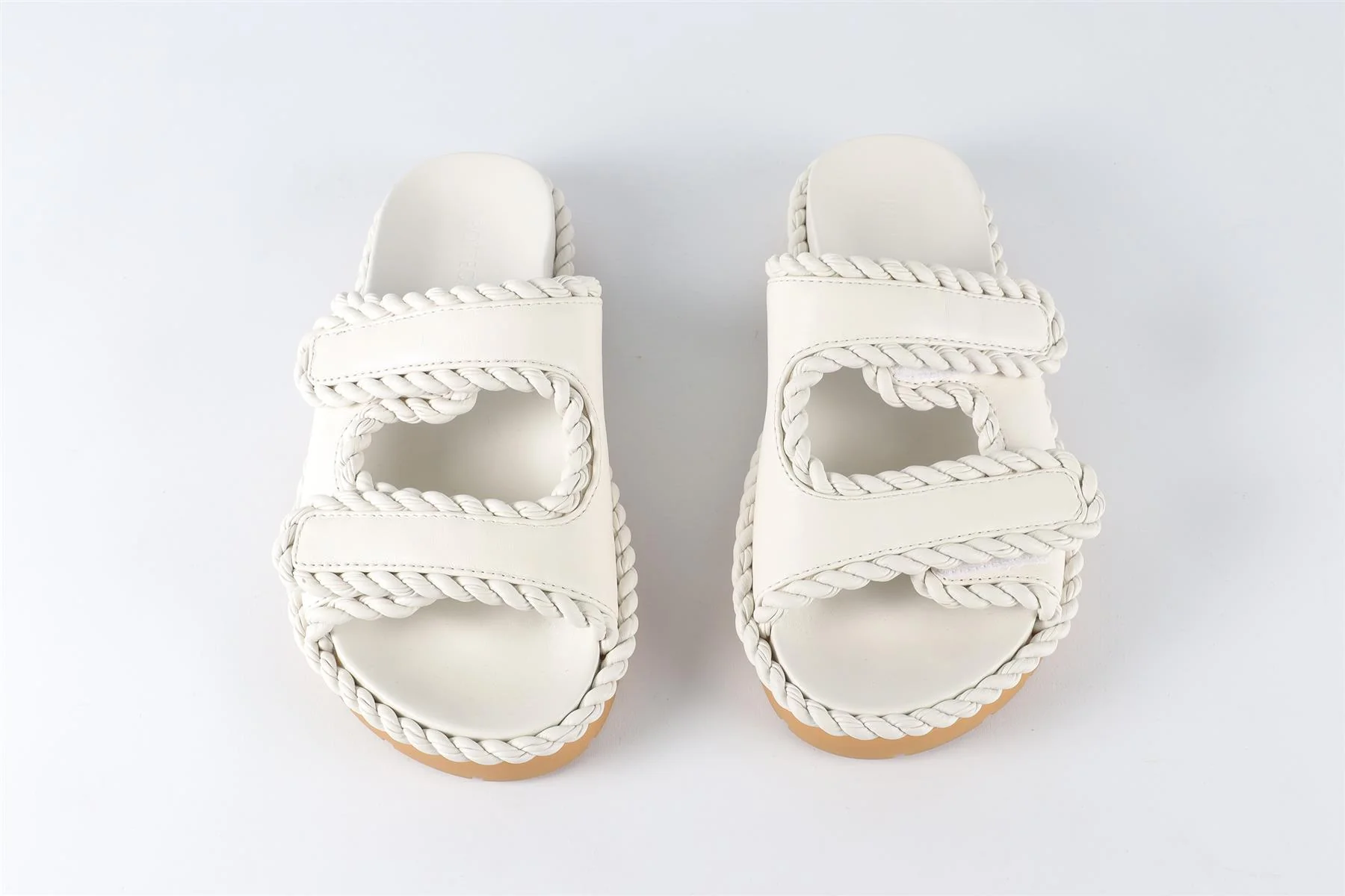 BOTTEGA VENETA WHITE JACK LEATHER SLIDES EU 38 UK 5 US 8 - Image 3