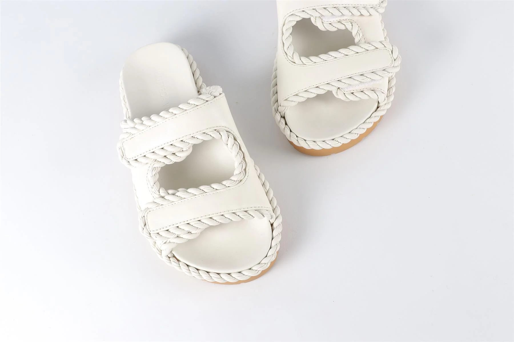 BOTTEGA VENETA WHITE JACK LEATHER SLIDES EU 38 UK 5 US 8 - Image 4