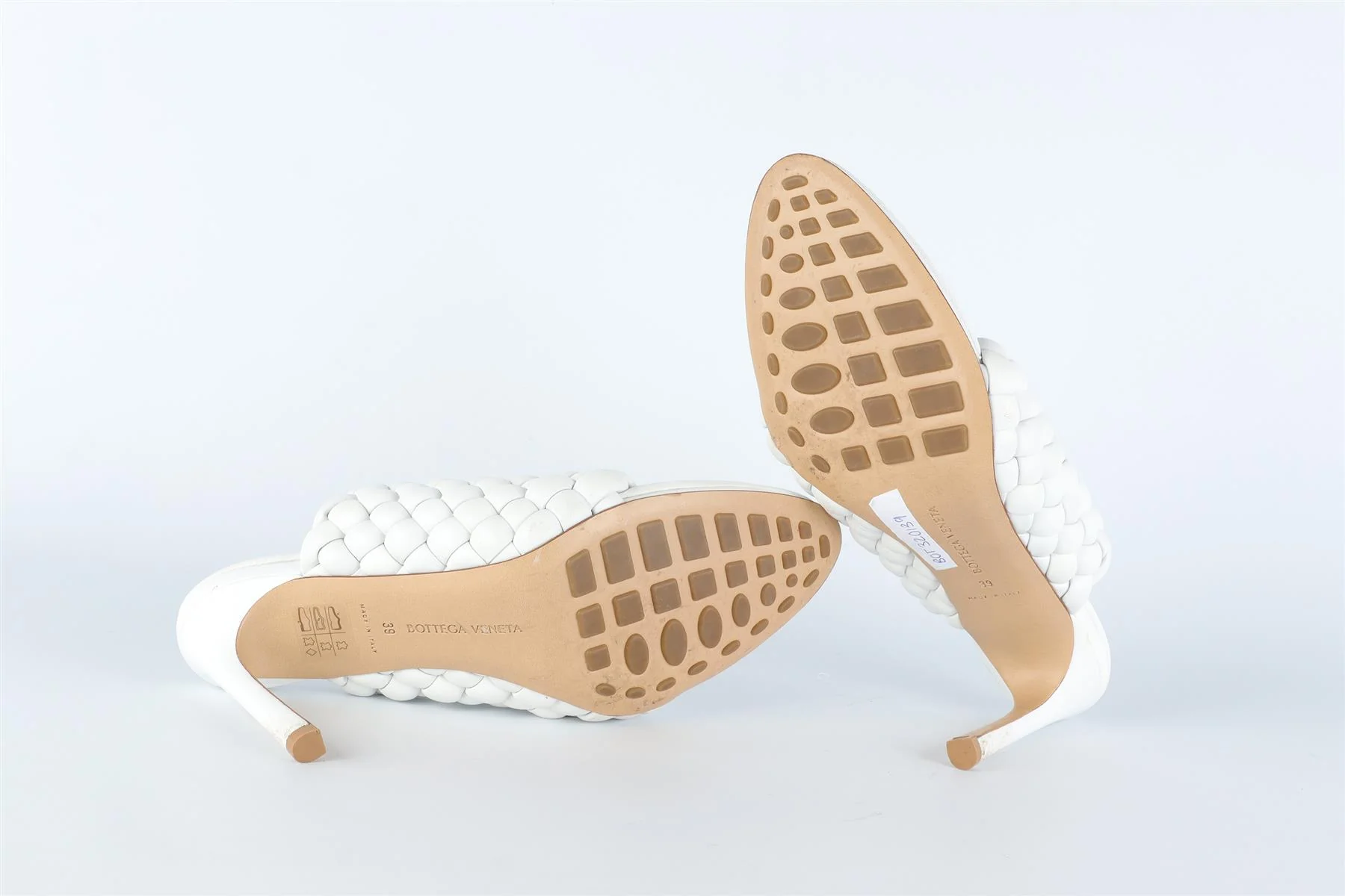 BOTTEGA VENETA WHITE LEATHER MULES EU 39 UK 6 US 9 - Image 6