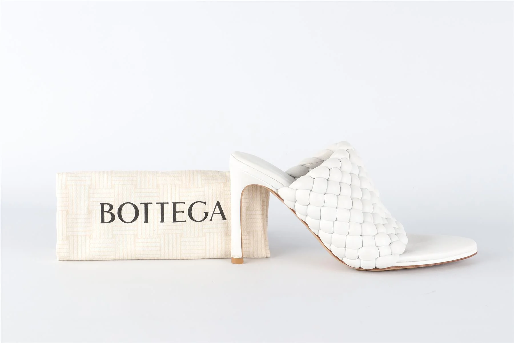 BOTTEGA VENETA WHITE LEATHER MULES EU 39 UK 6 US 9 - Image 7