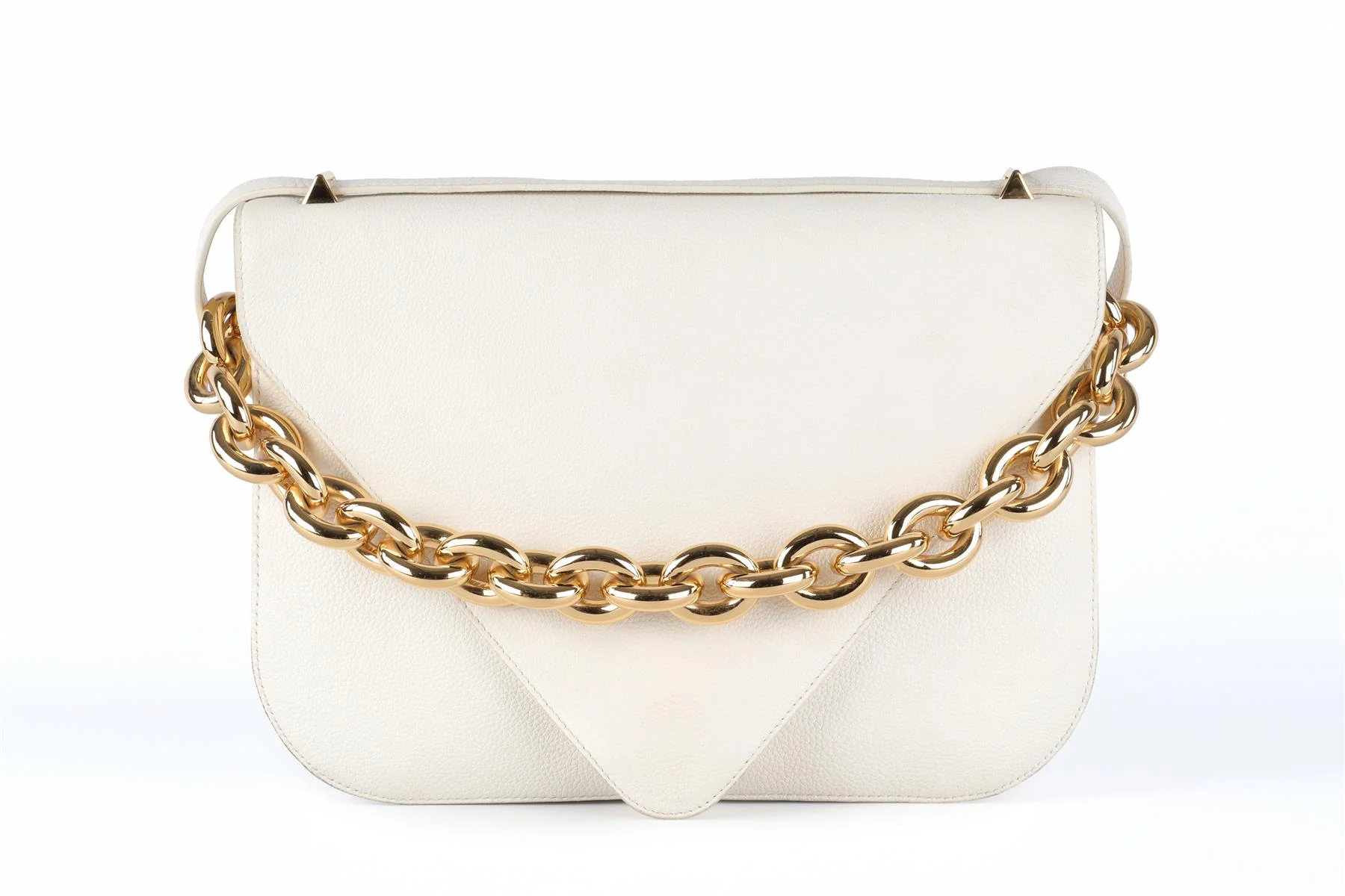 BOTTEGA VENETA WHITE MOUNT MEDIUM LEATHER SHOULDER BAG - Image 2