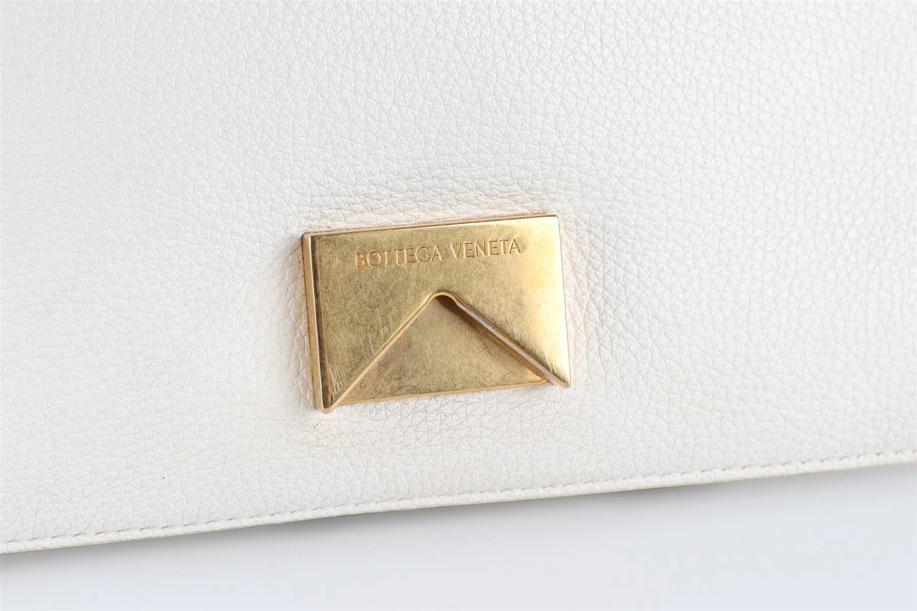 BOTTEGA VENETA WHITE MOUNT MEDIUM LEATHER SHOULDER BAG - Image 9