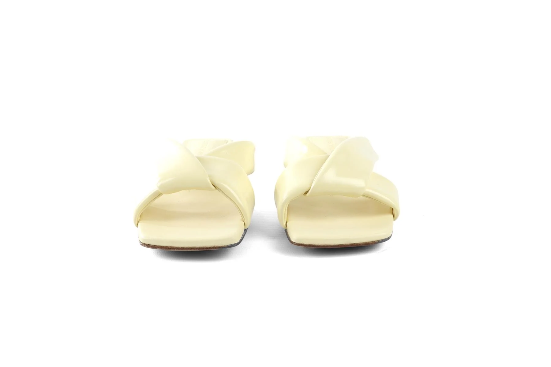 BOTTEGA VENETA YELLLOW CUSHION LUX LEATHER SANDALS EU 38 UK 5 US 8 - Image 3