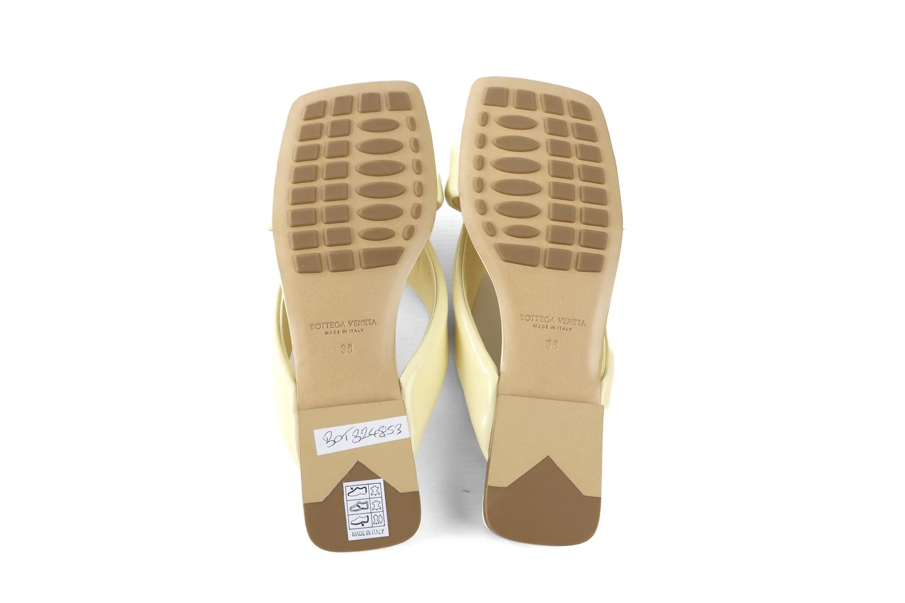 BOTTEGA VENETA YELLLOW CUSHION LUX LEATHER SANDALS EU 38 UK 5 US 8 - Image 6