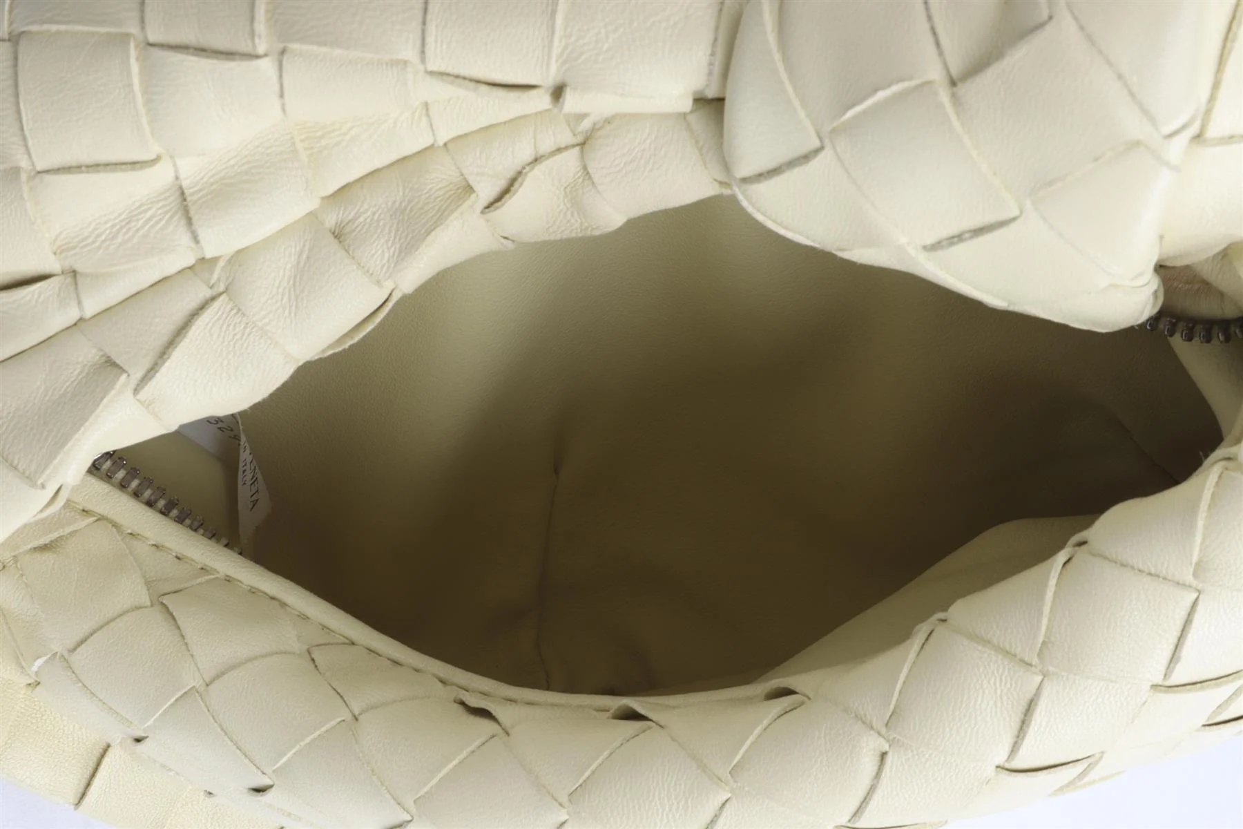 BOTTEGA VENETA YELLOW JODIE MINI INTRECCIATO LEATHER TOTE BAG - Image 9