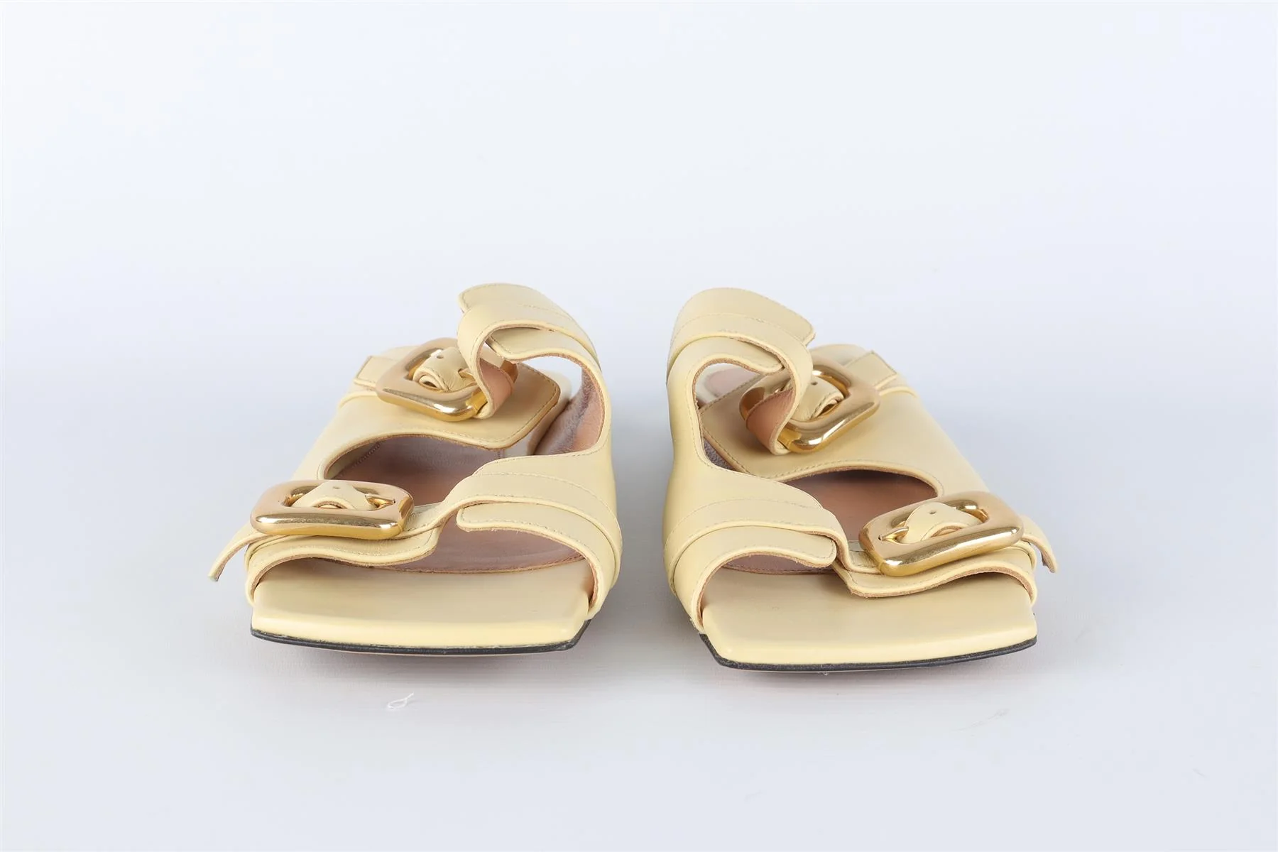 BOTTEGA VENETA YELLOW LEATHER SANDALS EU 39 UK 6 US 9 - Image 3