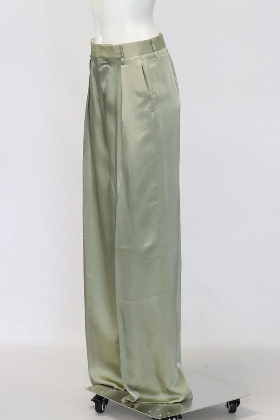 BOTTEGA VENETTA SATIN WIDE LEG PANTS IT 38 UK 8 - Image 3