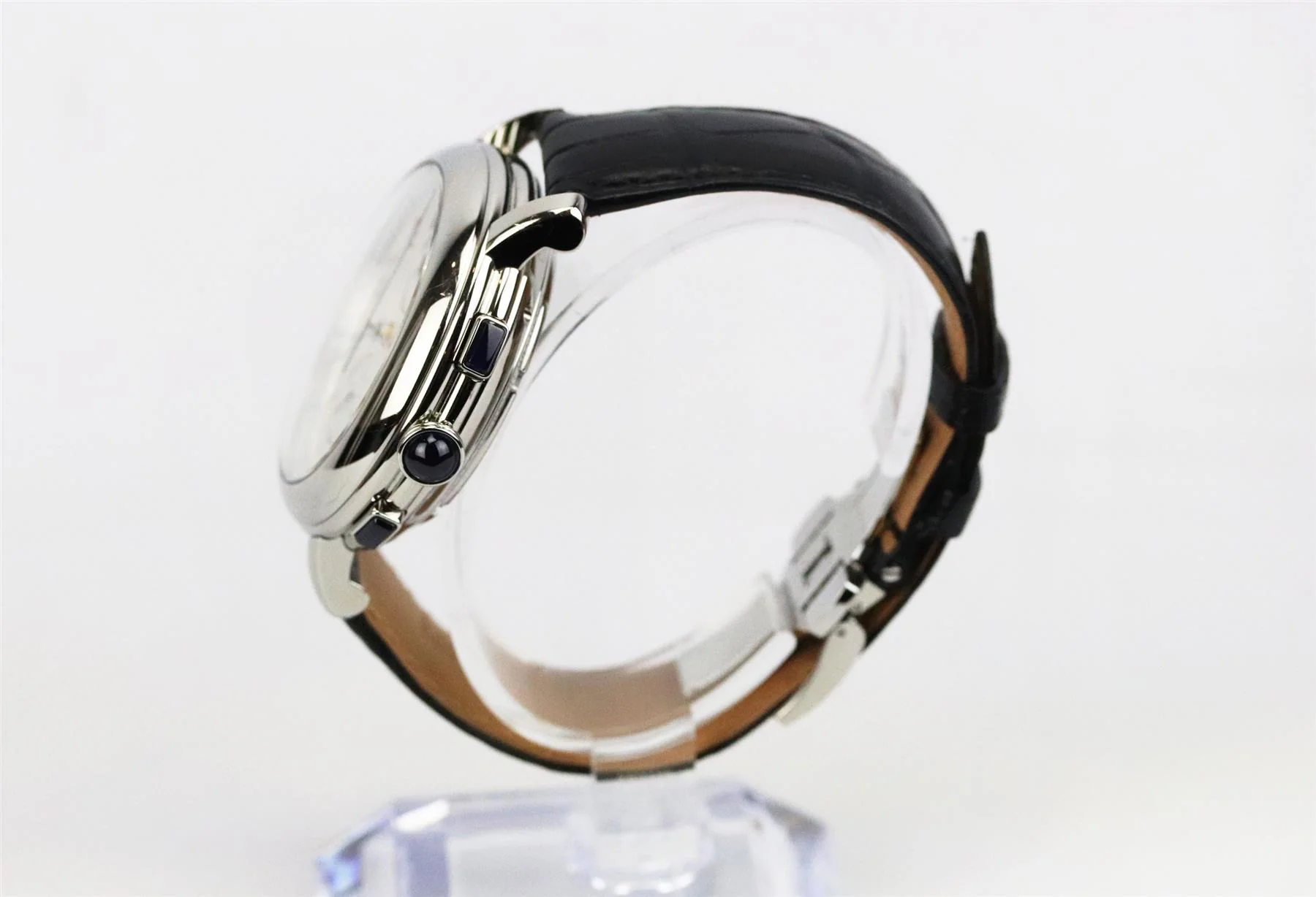 BOUCHERON EPURE 43MM STAINLESS STEEL AND ALLIGATOR WATCH - Image 5