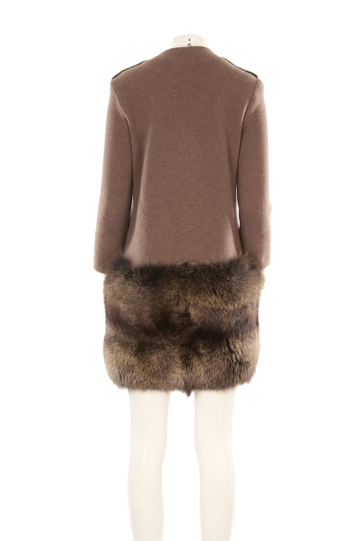 BP STUDIO BROWN FOX FUR COAT MEDIUM - Image 4