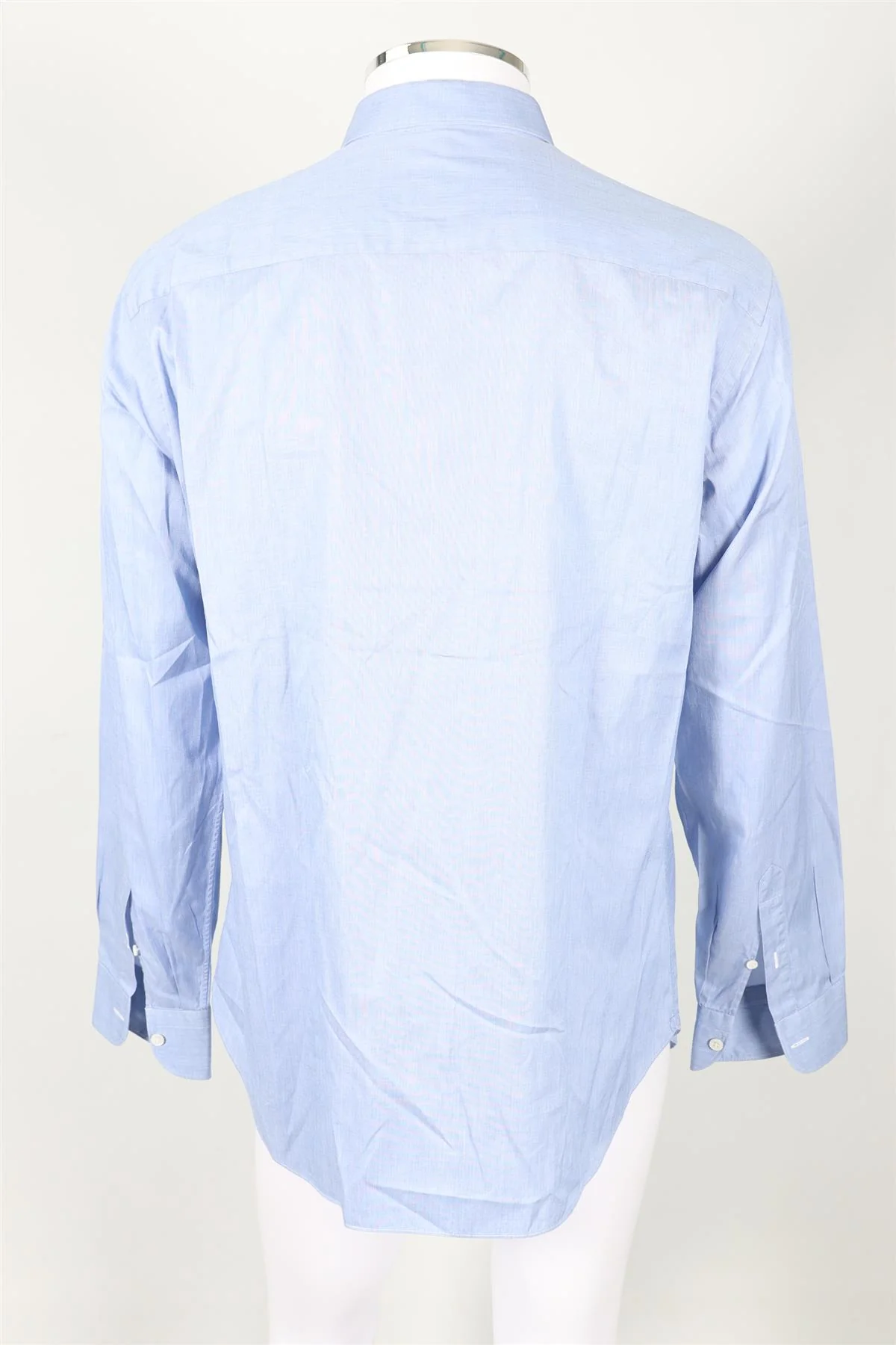 BRIONI BLUE MEN'S COTTON SHIRT EU 44 XXLARGE - Image 4