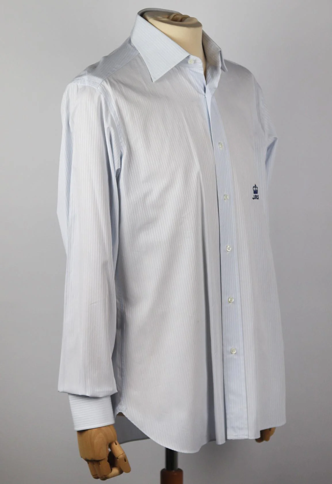 BRIONI MEN'S STRIPED COTTON SHIRT MEDIUM - Image 3